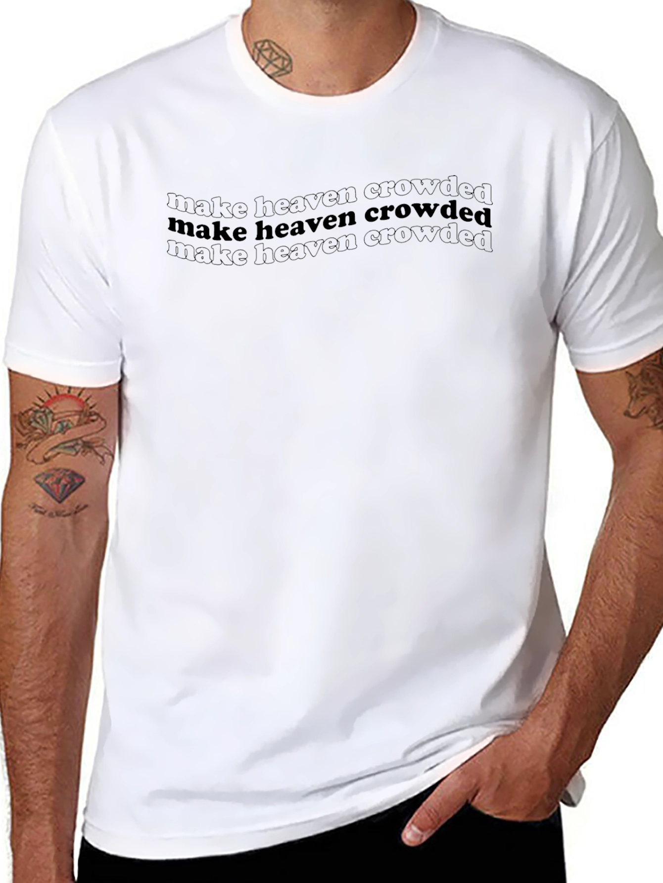 Make Heaven Crowded Black Graphic T-Shirt