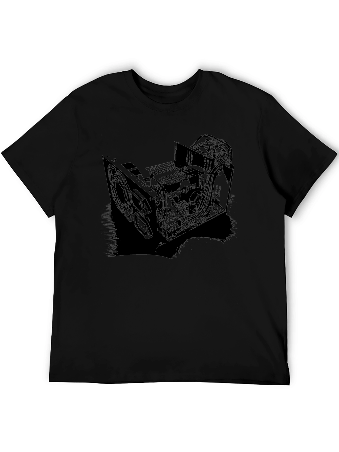 PC Hardware Diagram Black T-Shirt