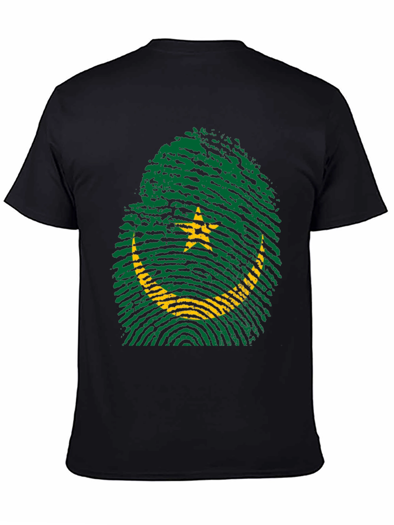 Mauritania Flag Fingerprint T-Shirt