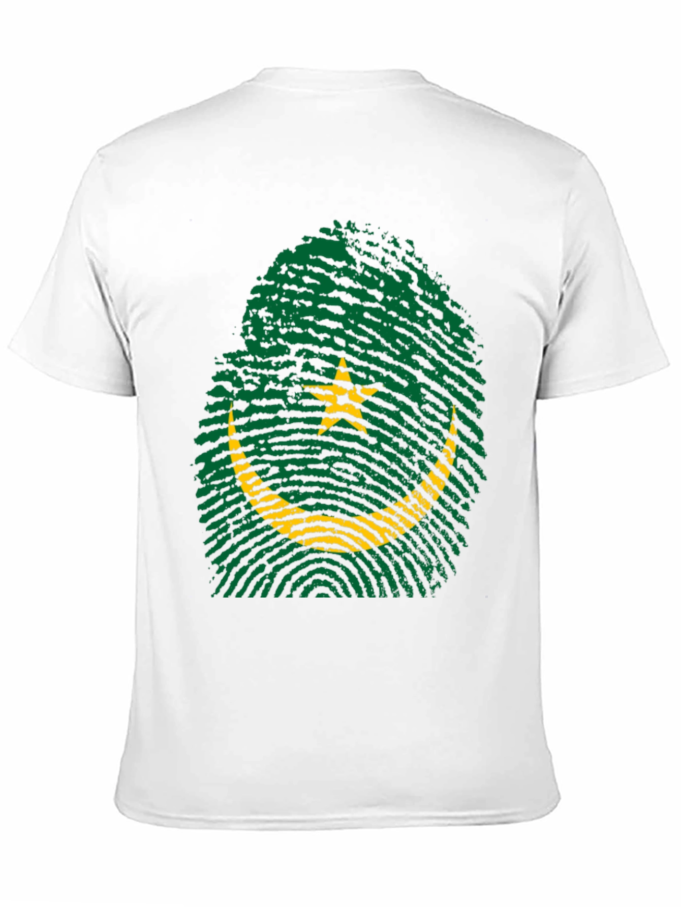 Mauritania Flag Fingerprint T-Shirt
