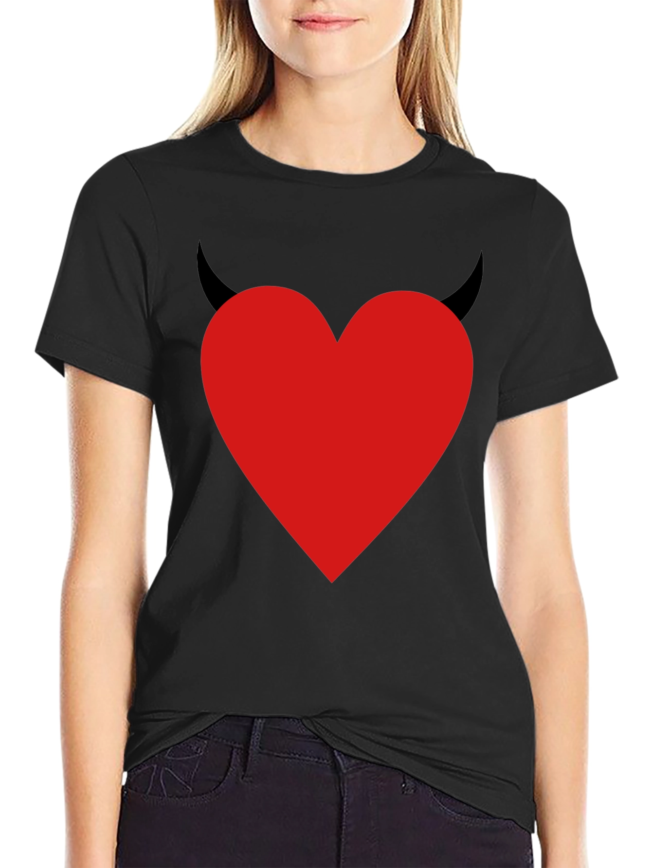 Devil Heart Graphic T-Shirt - Mens Black Tee