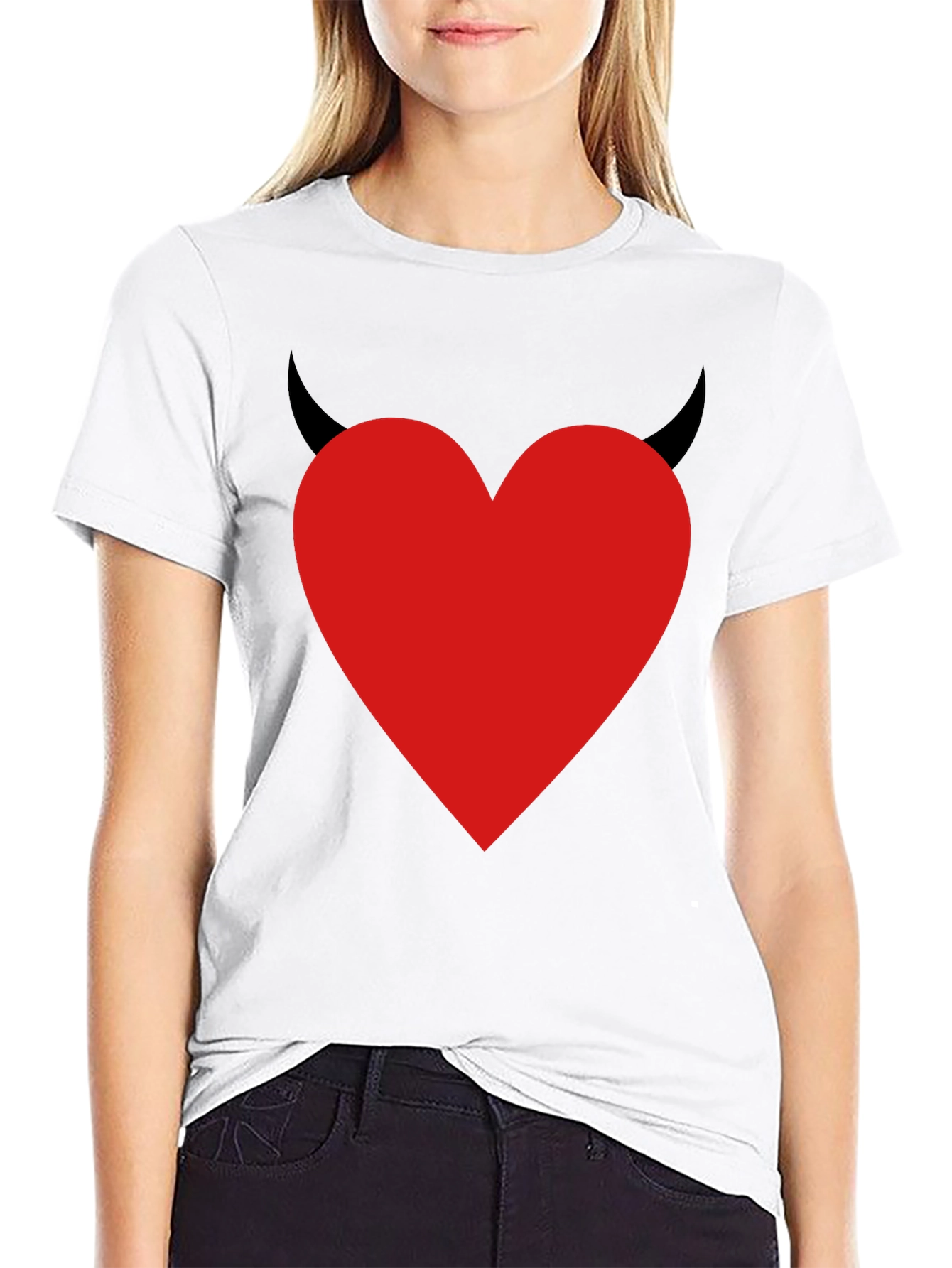 Devil Heart Graphic T-Shirt - Mens Black Tee