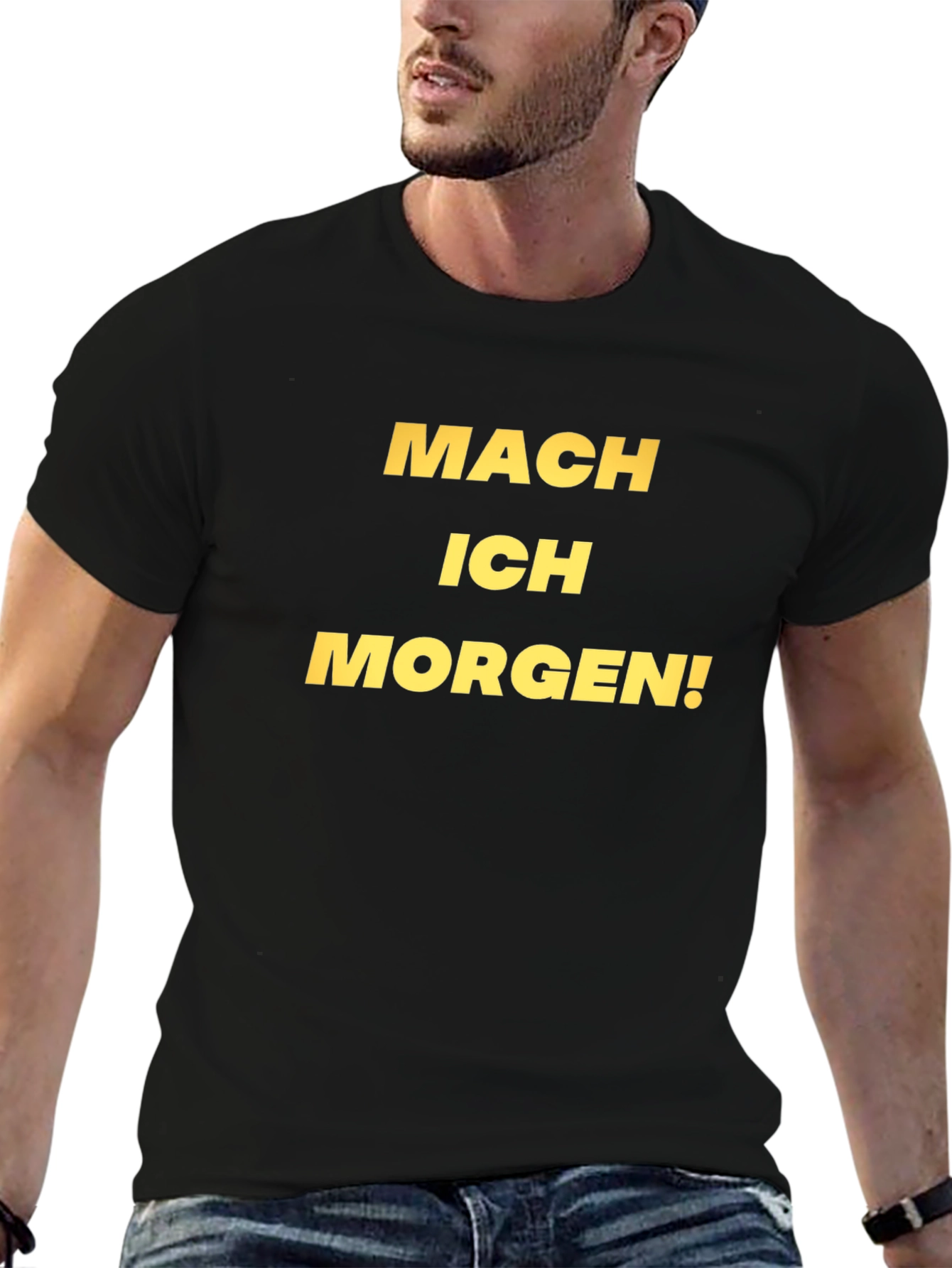 Mach Ich Morgen T-Shirt - Black Casual Tee
