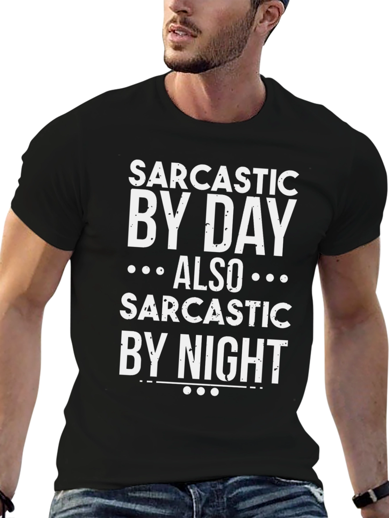 Sarcastic By Day By Night Funny Graphic Tee