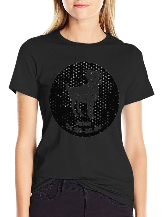 Aries Zodiac T-Shirt - Black Graphic Tee