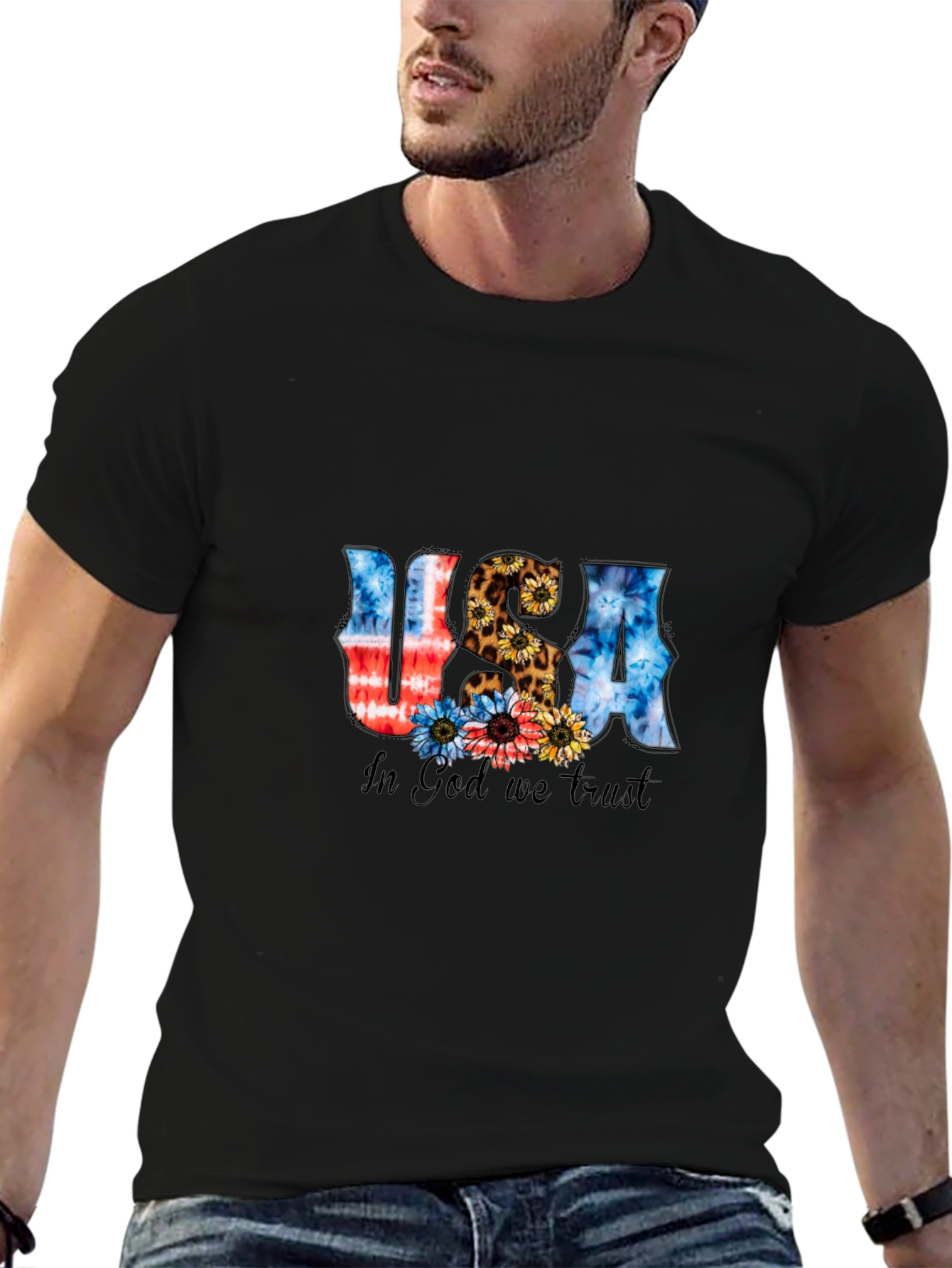 USA Patriotic Graphic T-Shirt
