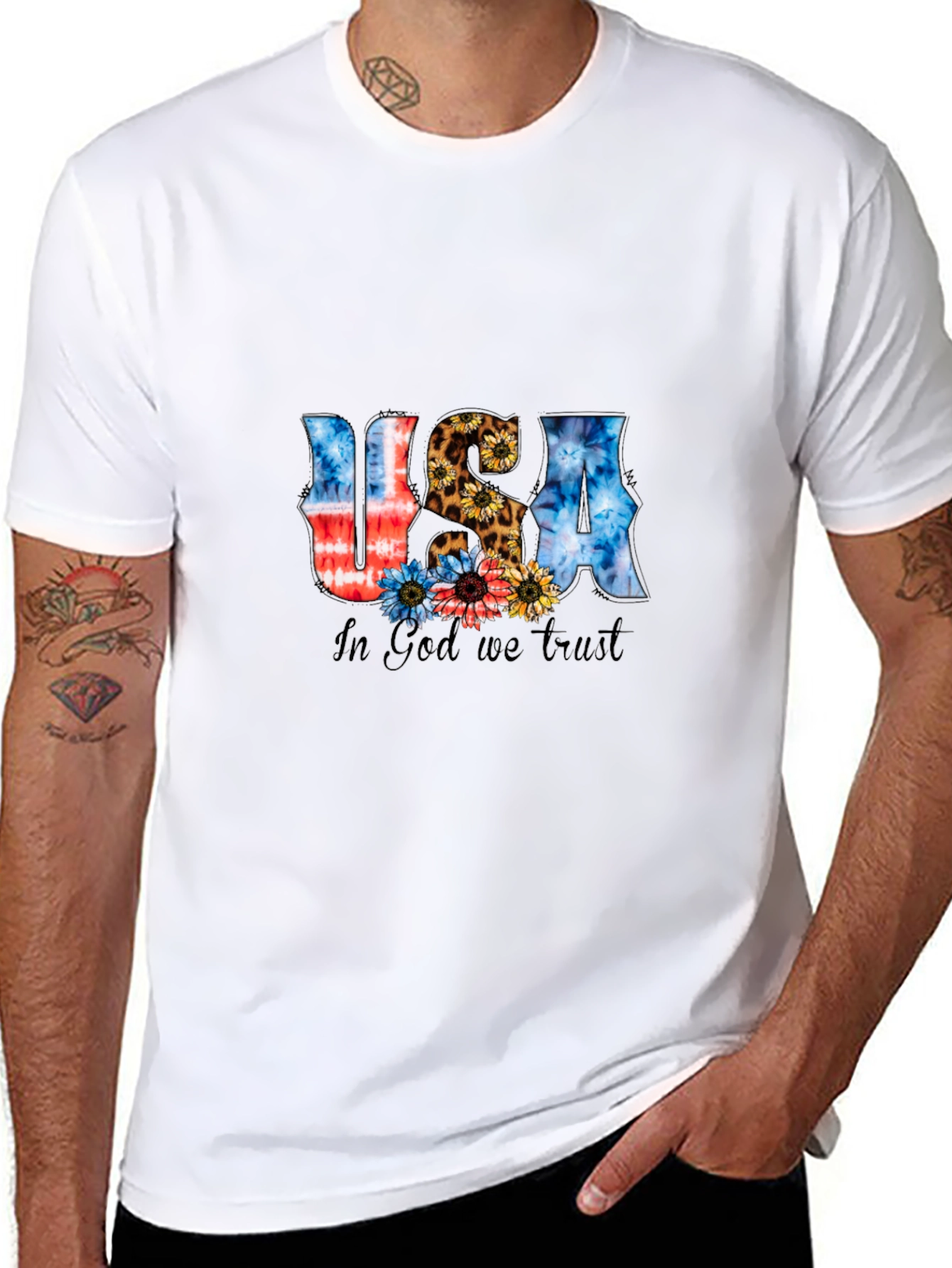 USA Patriotic Graphic T-Shirt