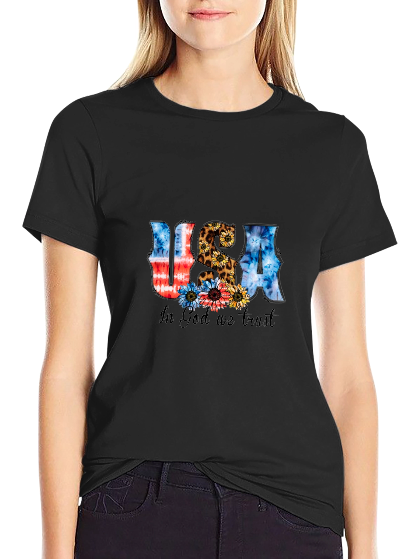 USA Patriotic Graphic T-Shirt