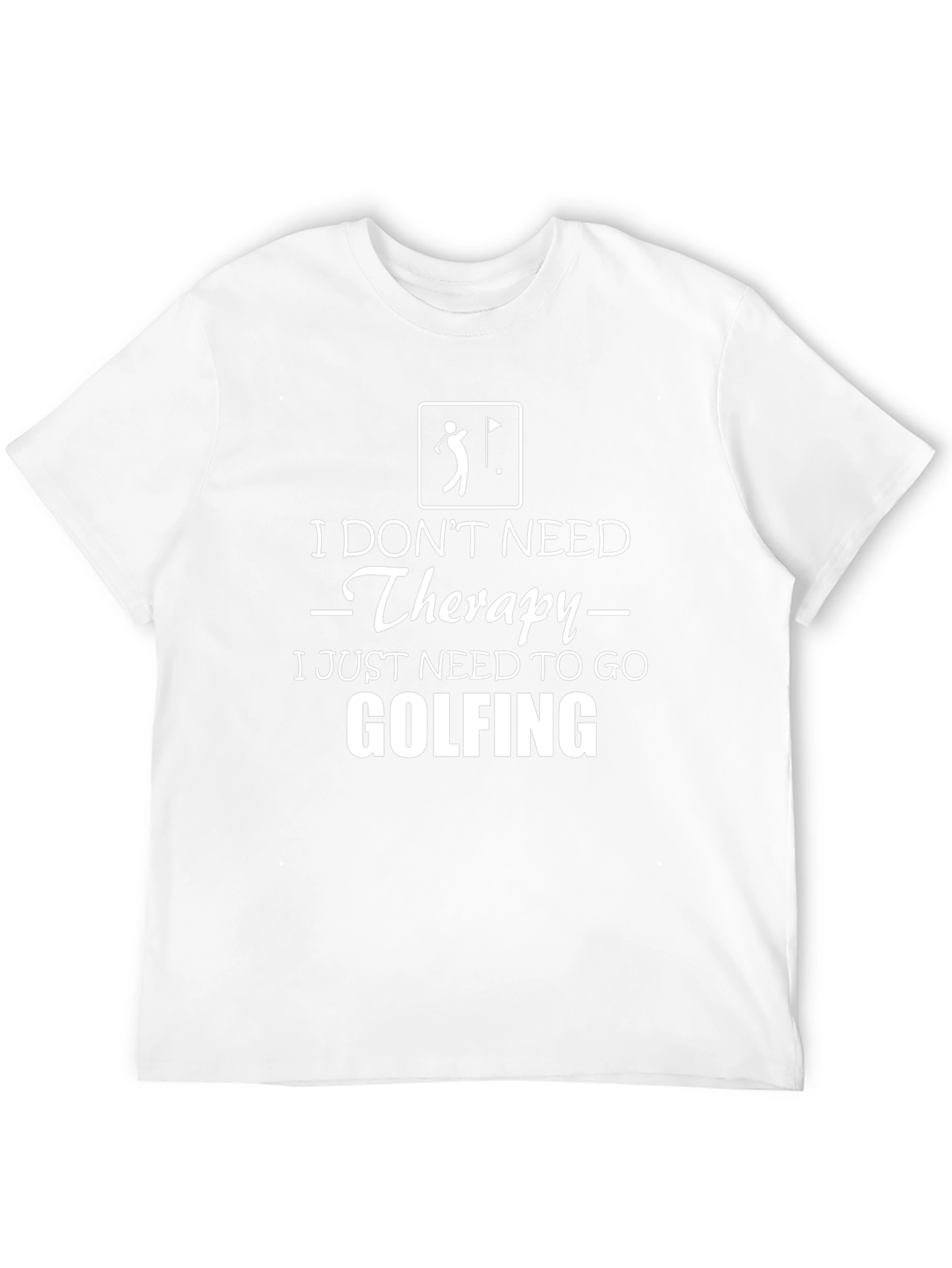Golfing Therapy T-Shirt - Black Humor Tee