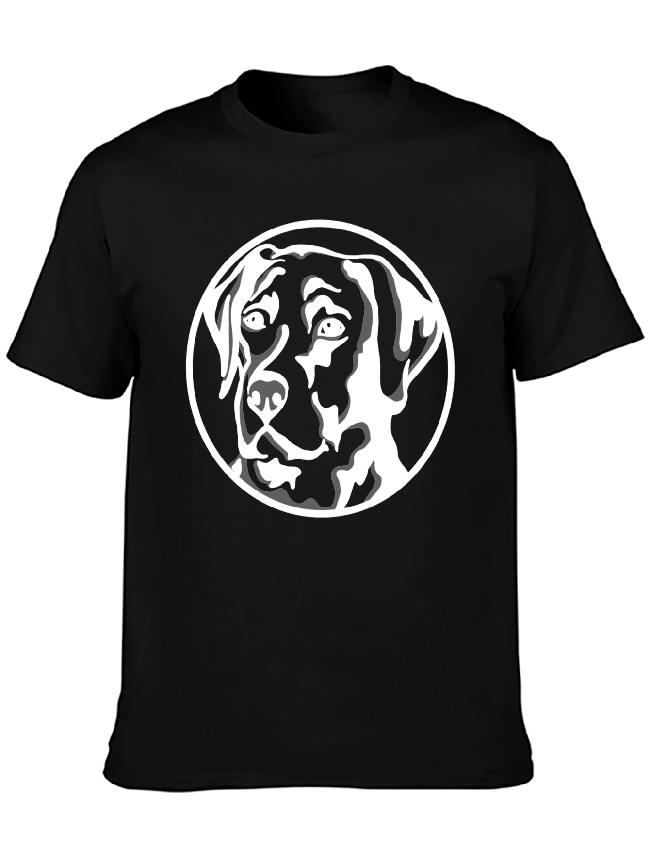 Dog Graphic Tee - Black Stylish Canine T-Shirt
