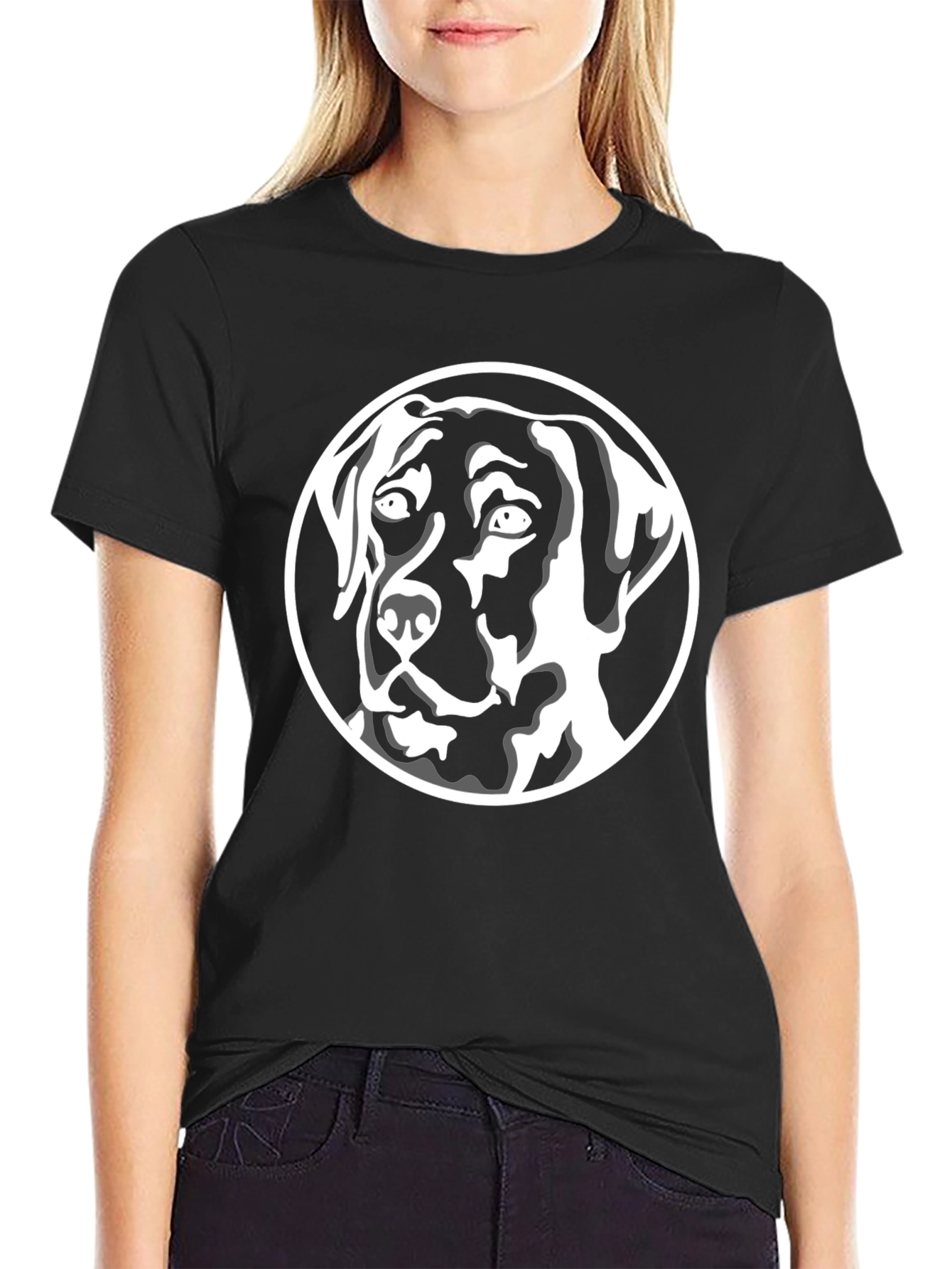 Dog Graphic Tee - Black Stylish Canine T-Shirt