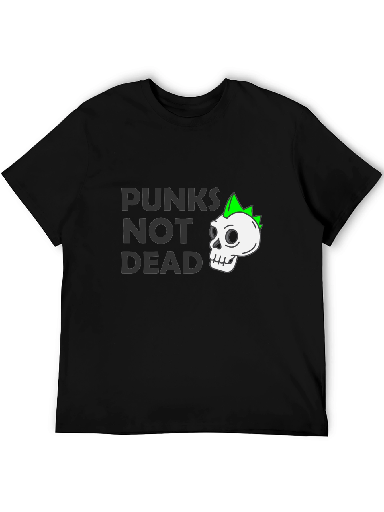 Punks Not Dead T-Shirt - Skull Graphic