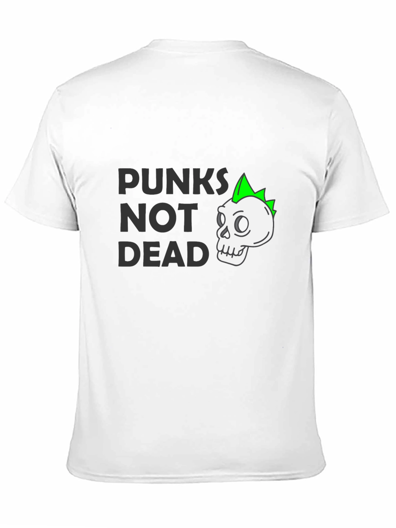 Punks Not Dead T-Shirt - Skull Graphic
