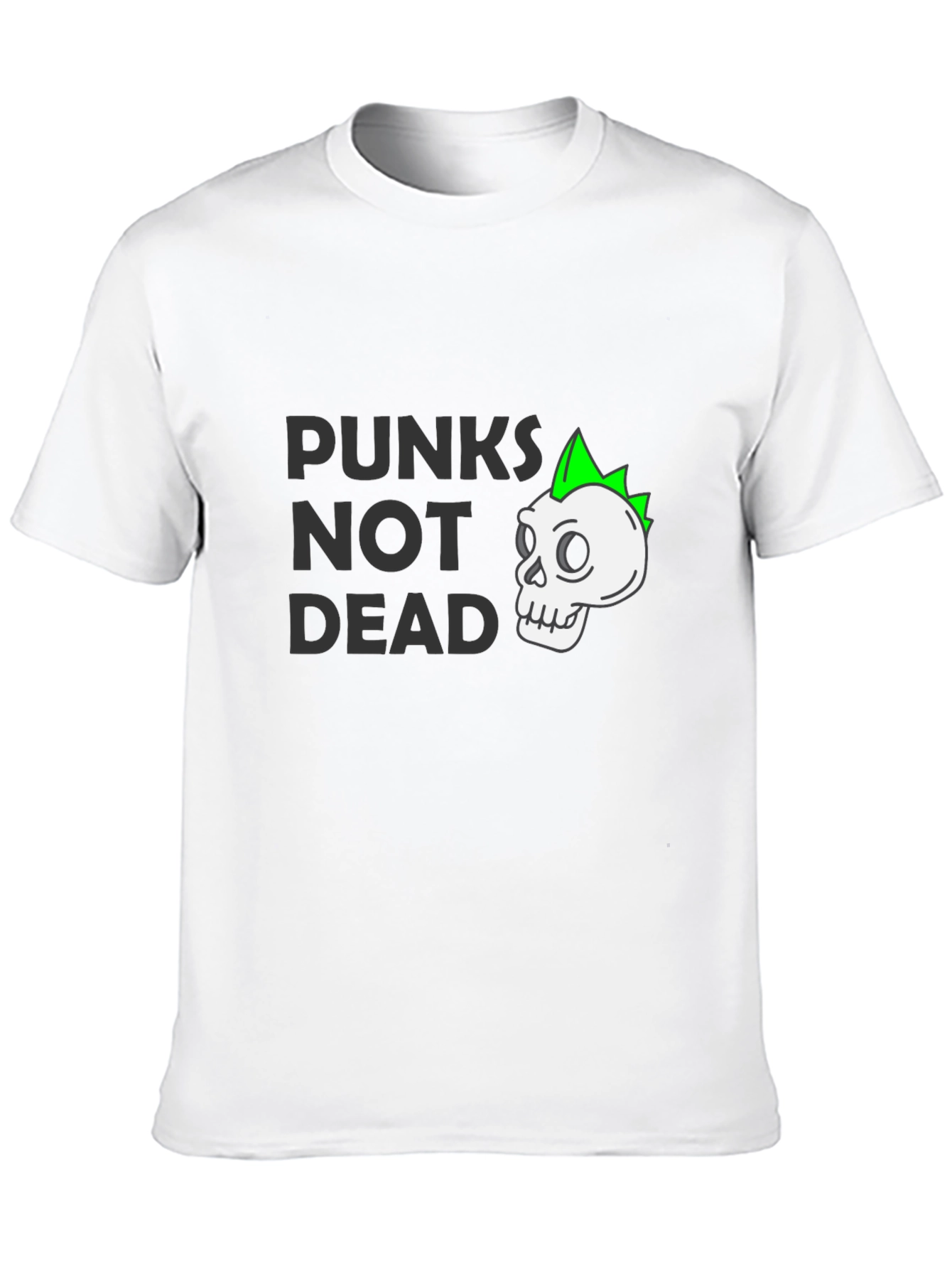 Punks Not Dead T-Shirt - Skull Graphic