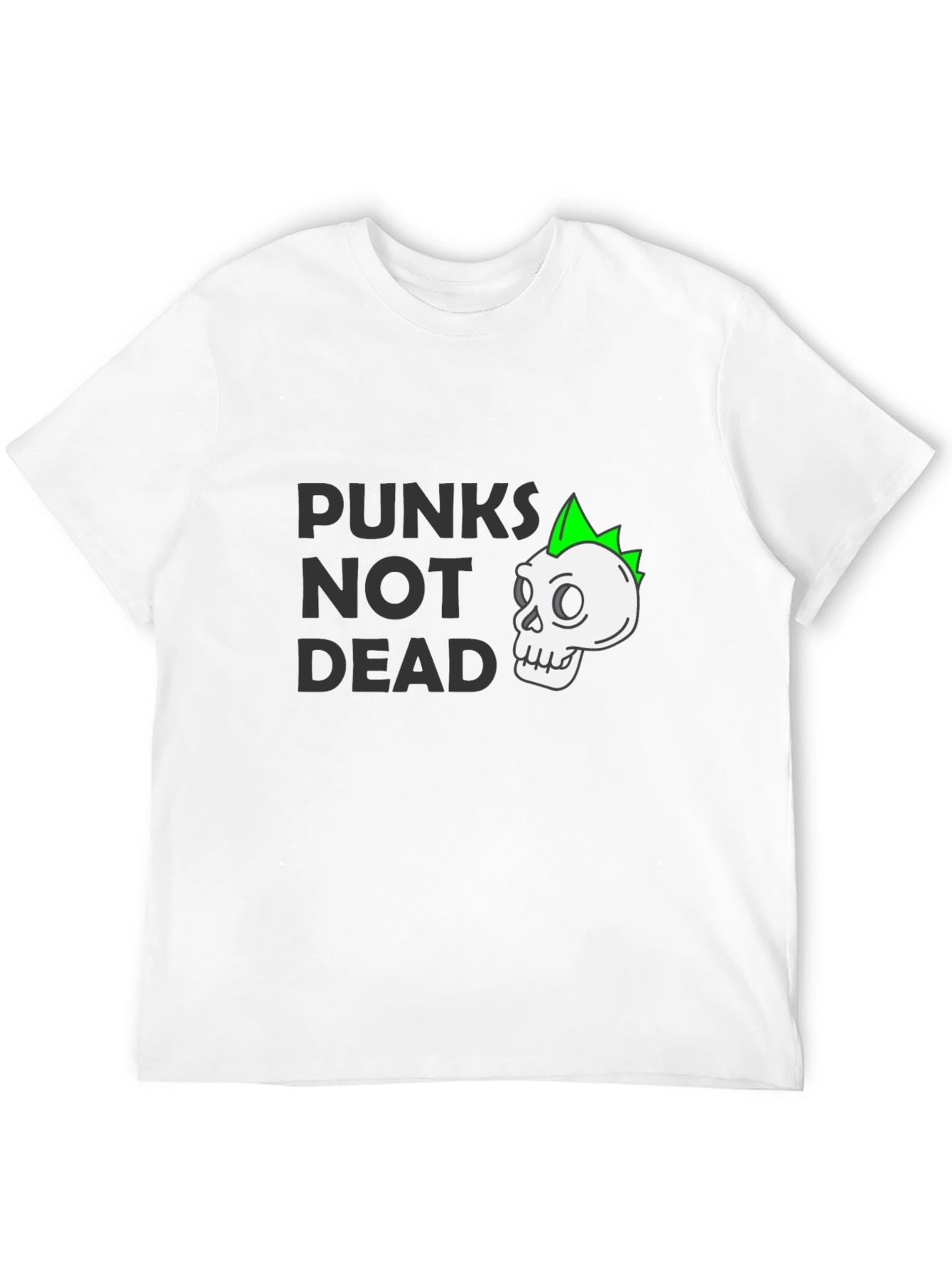 Punks Not Dead T-Shirt - Skull Graphic