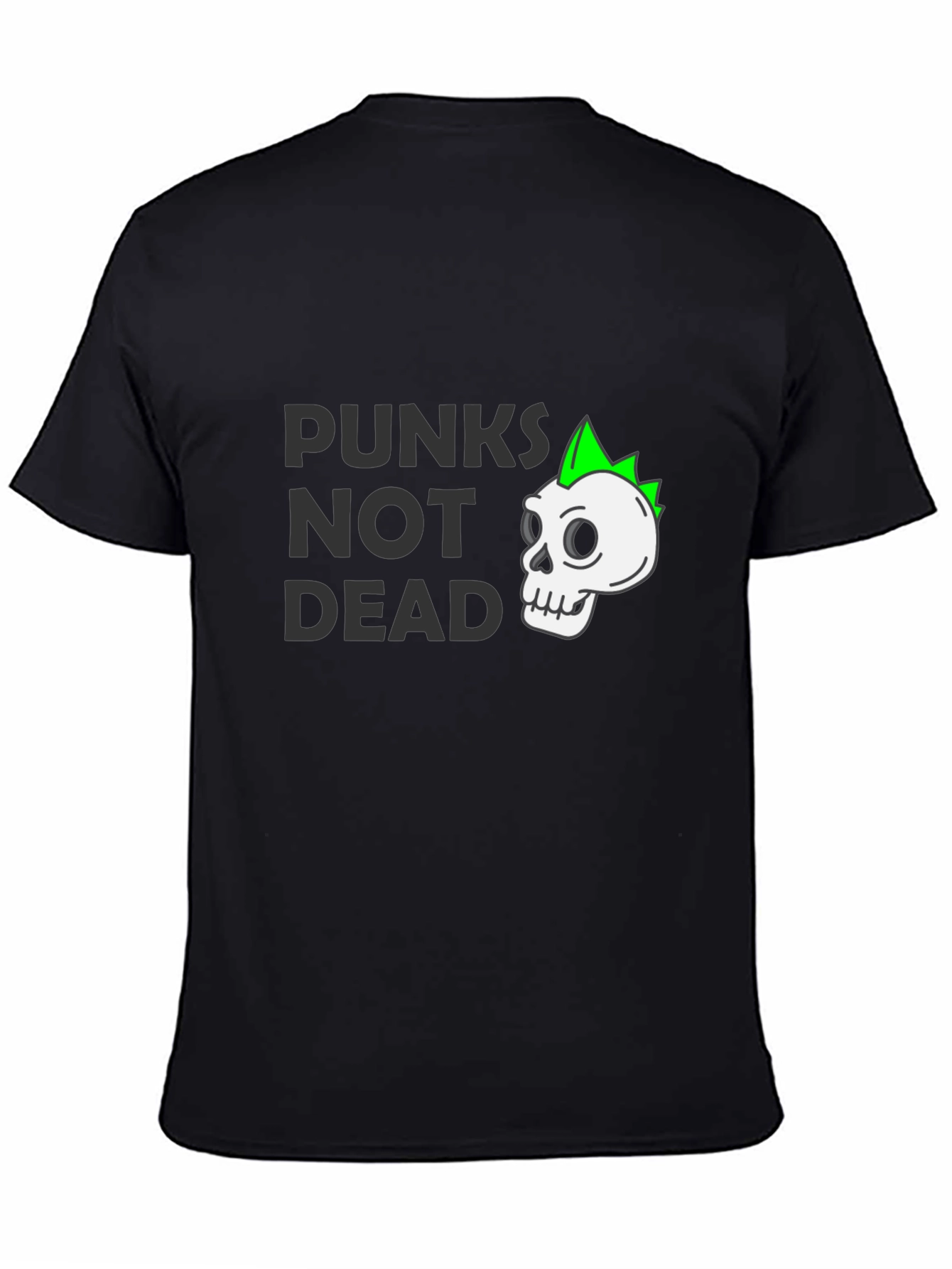 Punks Not Dead T-Shirt - Skull Graphic