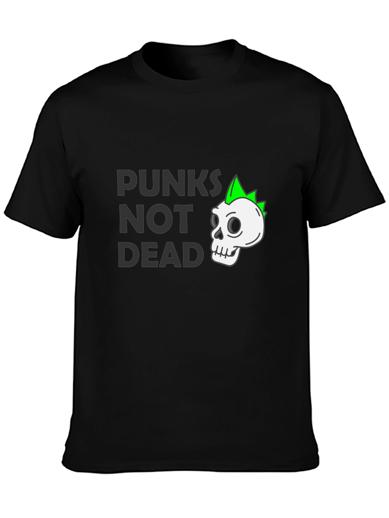 Punks Not Dead T-Shirt - Skull Graphic