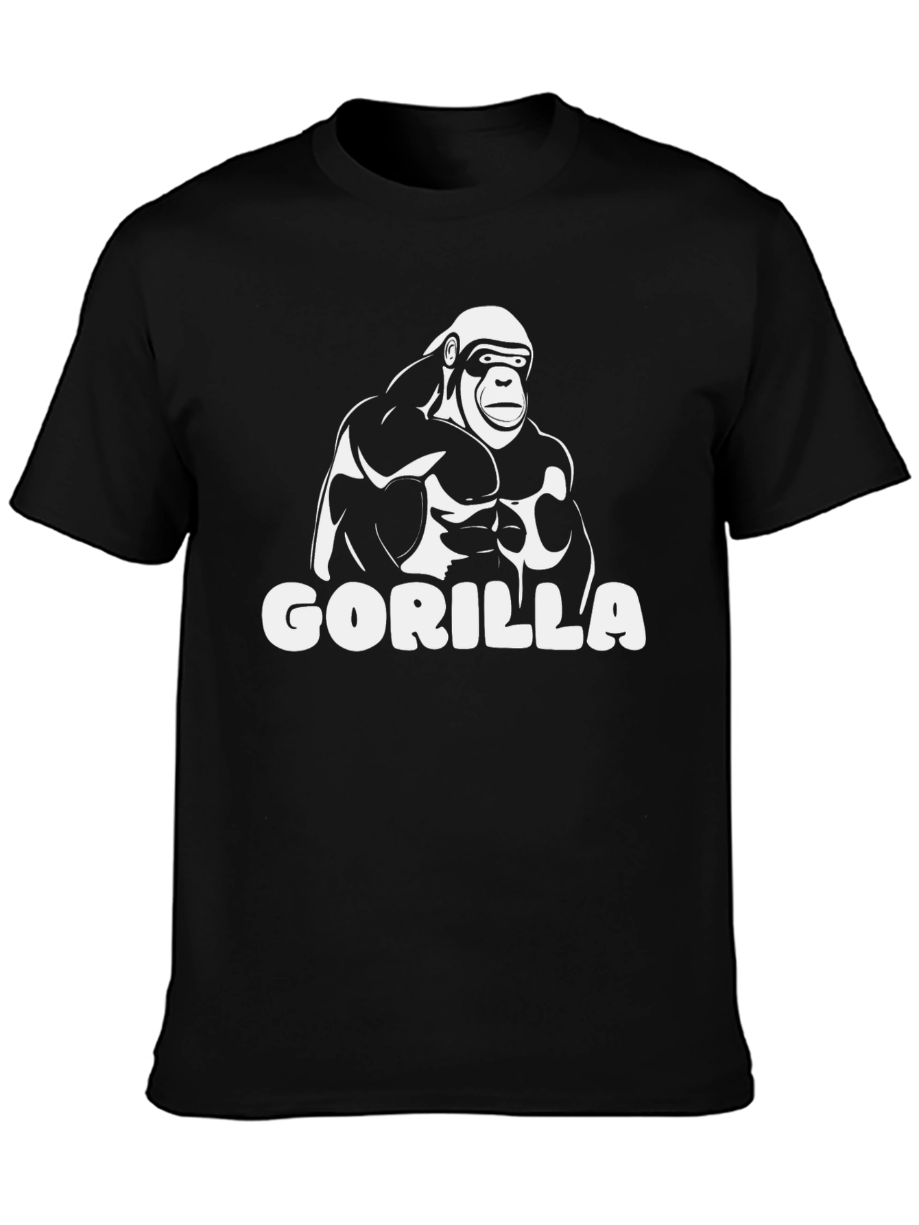 Gorilla Graphic Tee - Black Cotton T-Shirt