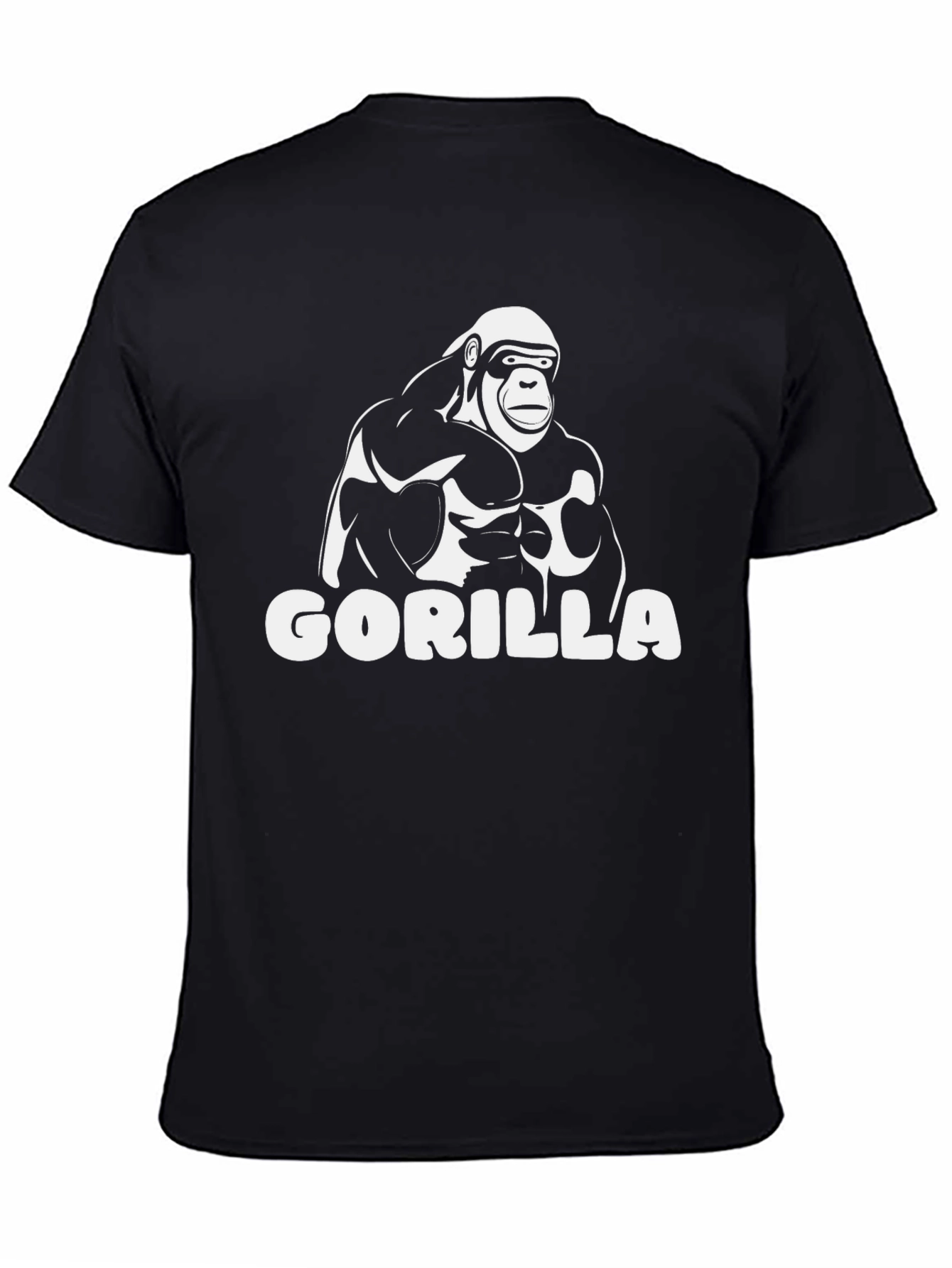 Gorilla Graphic Tee - Black Cotton T-Shirt