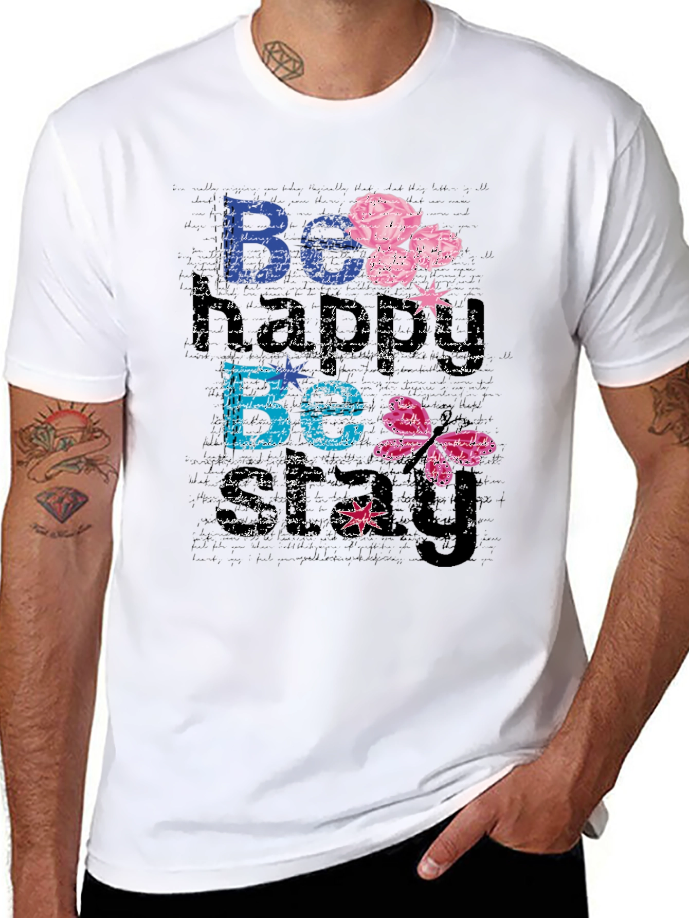 Be Happy Be You Black T-Shirt