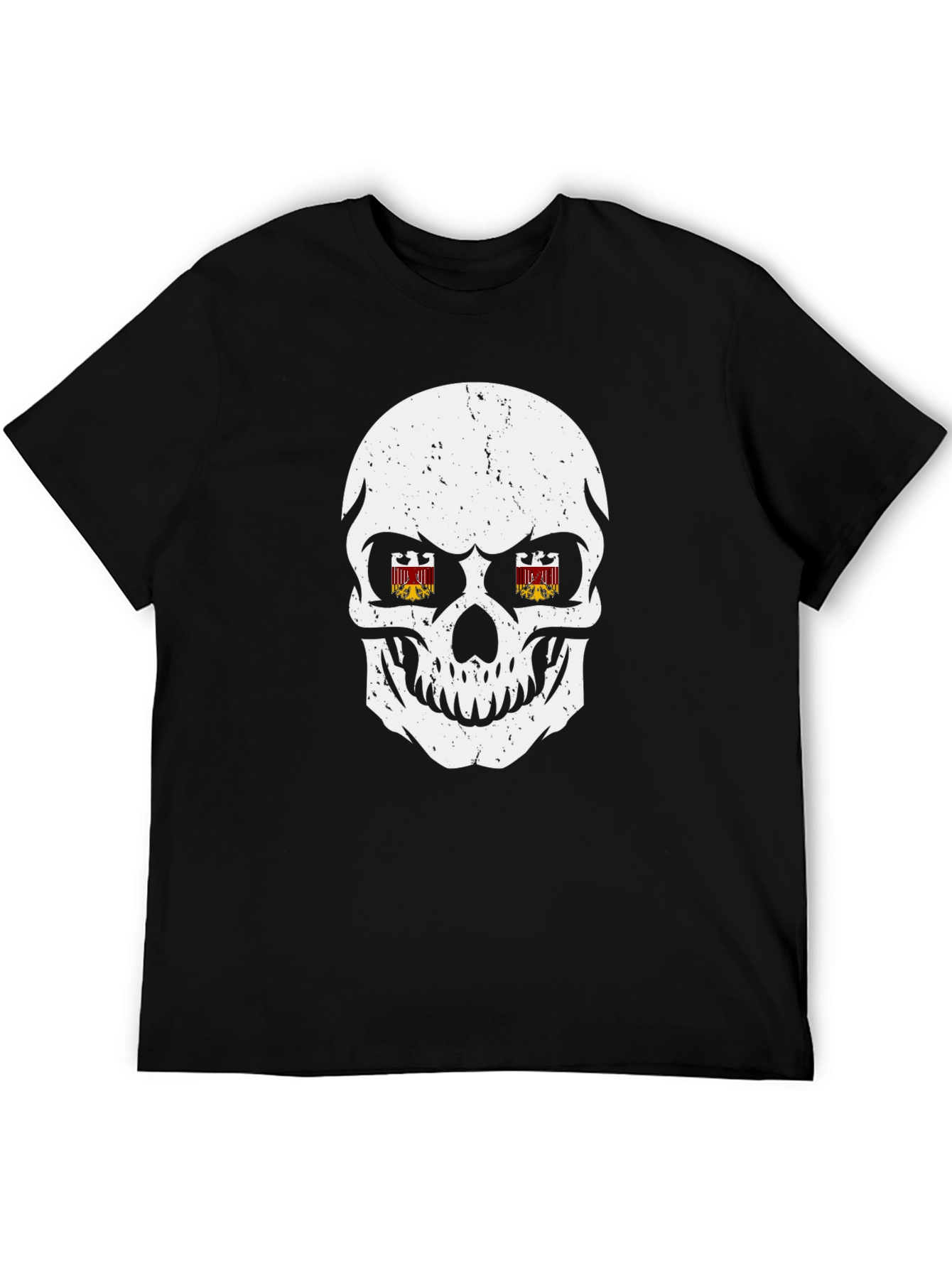 Skull Graphic Print T-Shirt - Edgy Streetwear