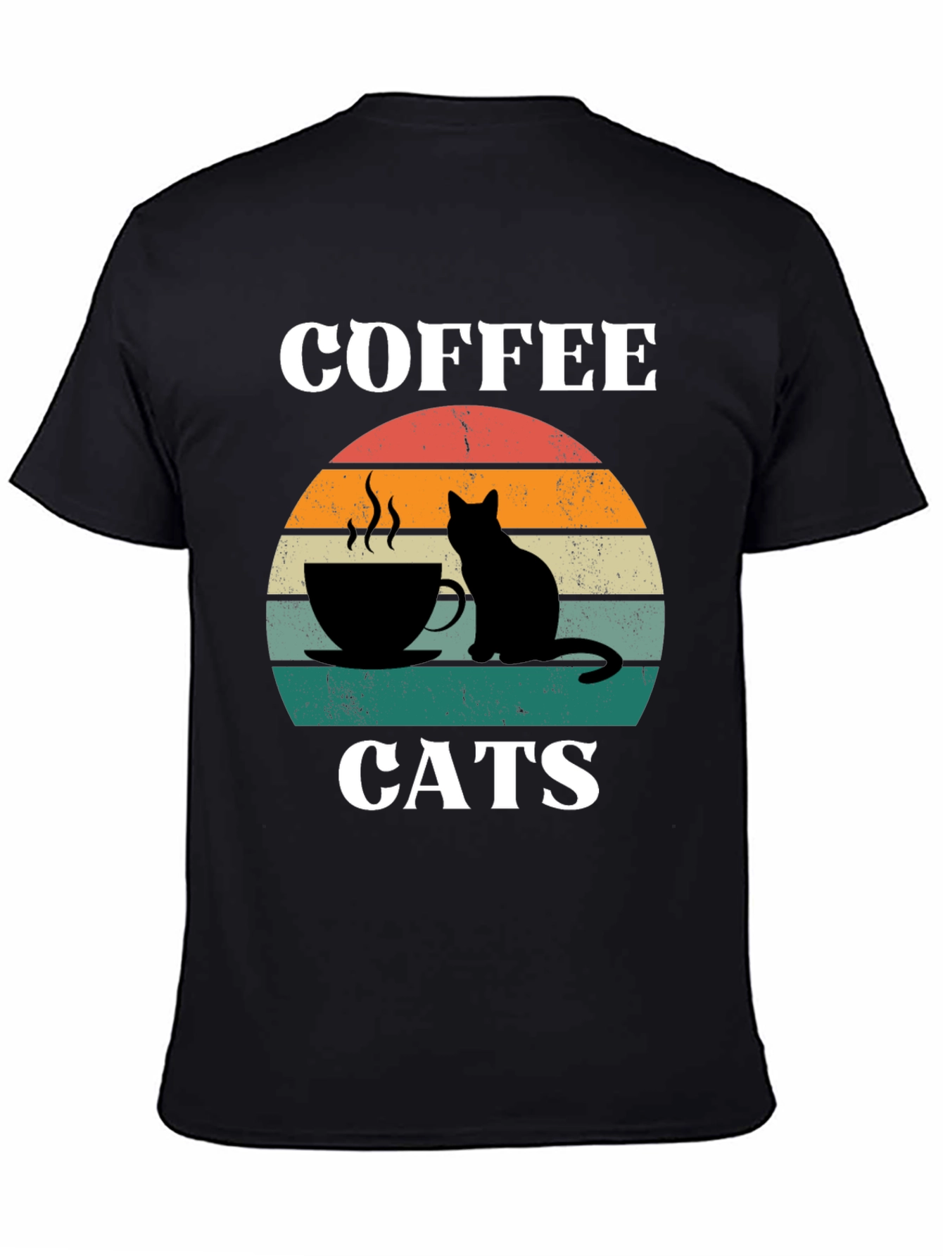 Coffee Cats T-Shirt Retro Graphic Tee