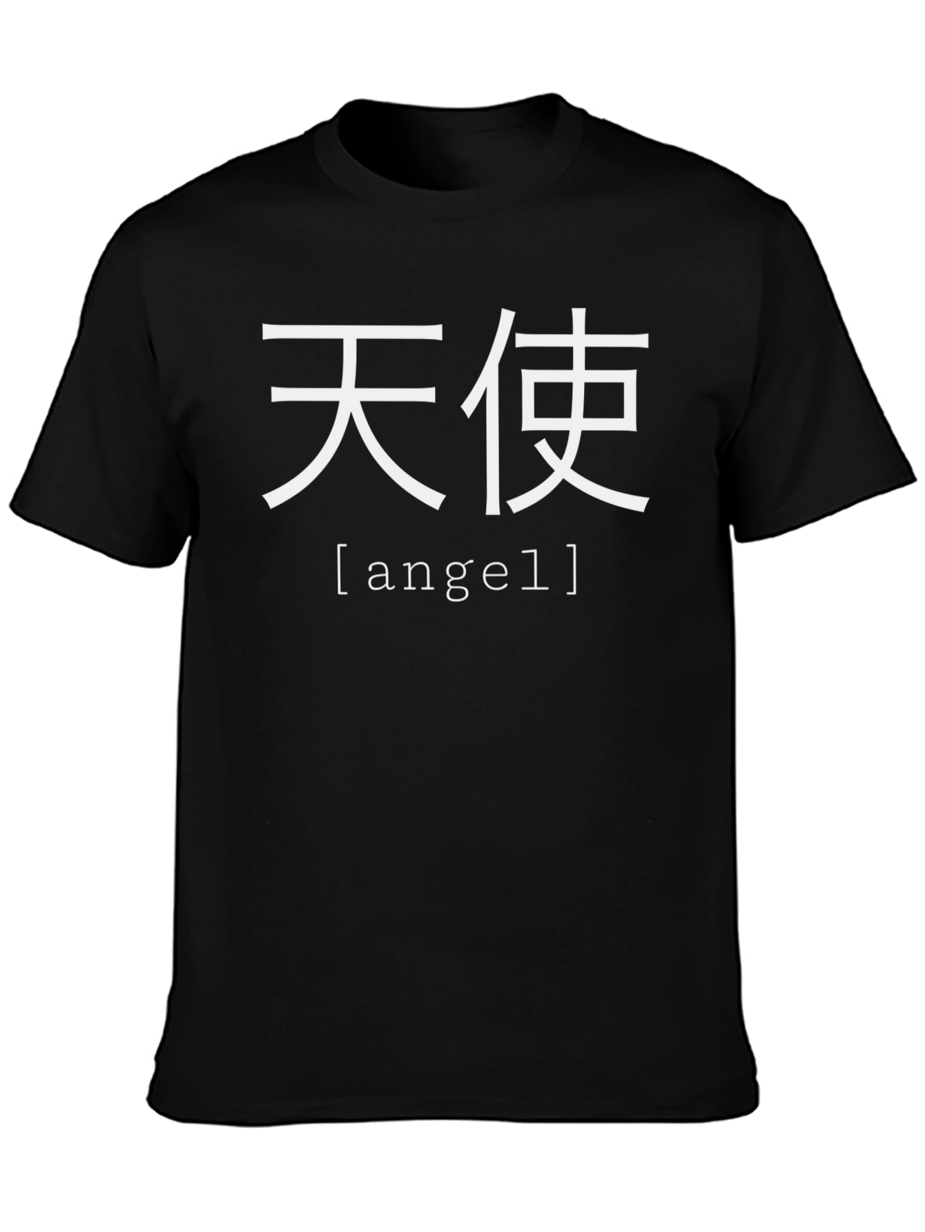 Japanese Angel Graphic Tee - Black