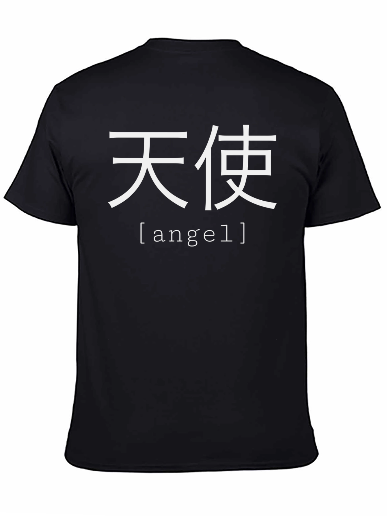 Japanese Angel Graphic Tee - Black