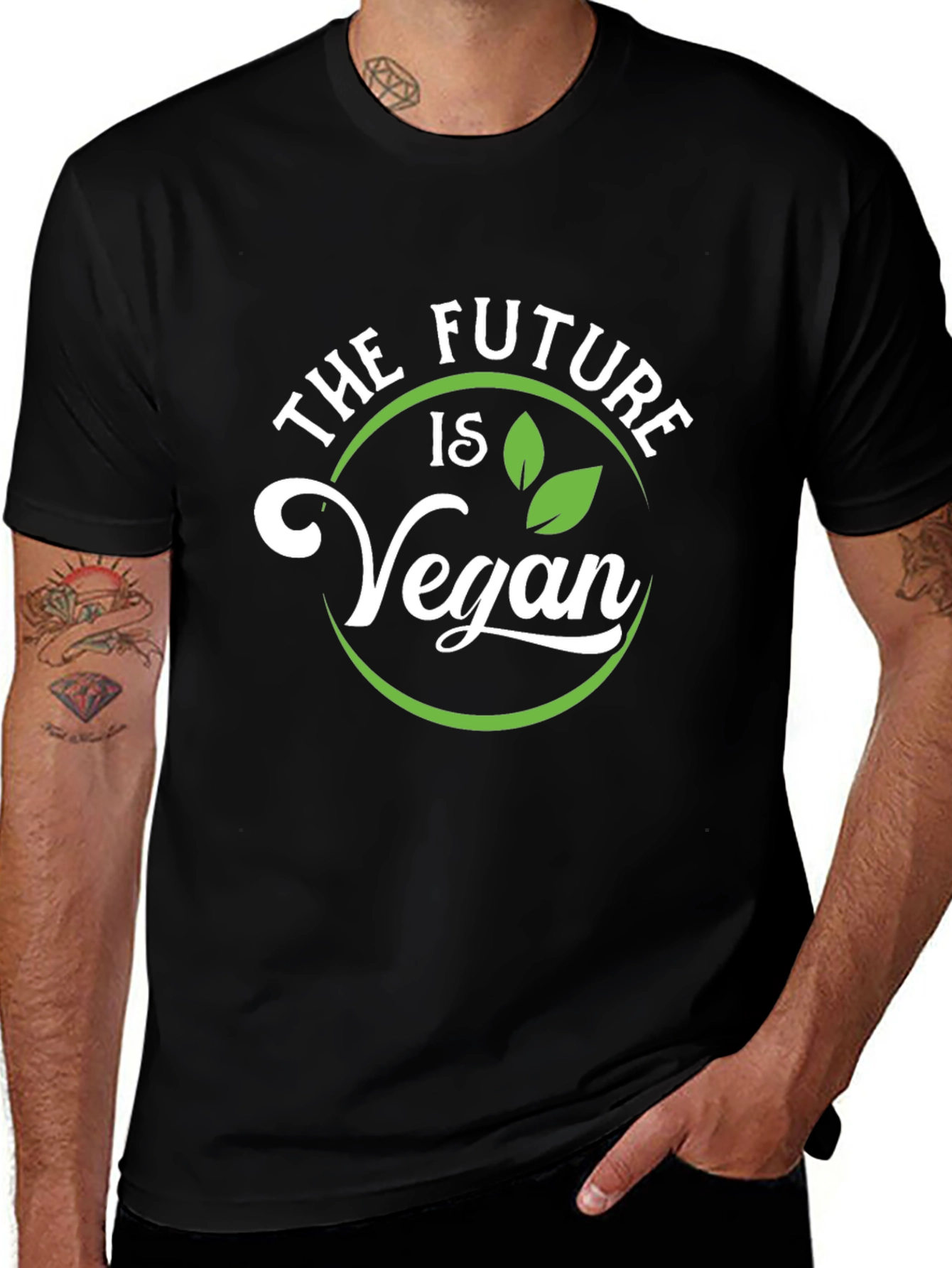 The Future is Vegan T-Shirt - Unisex Black Tee