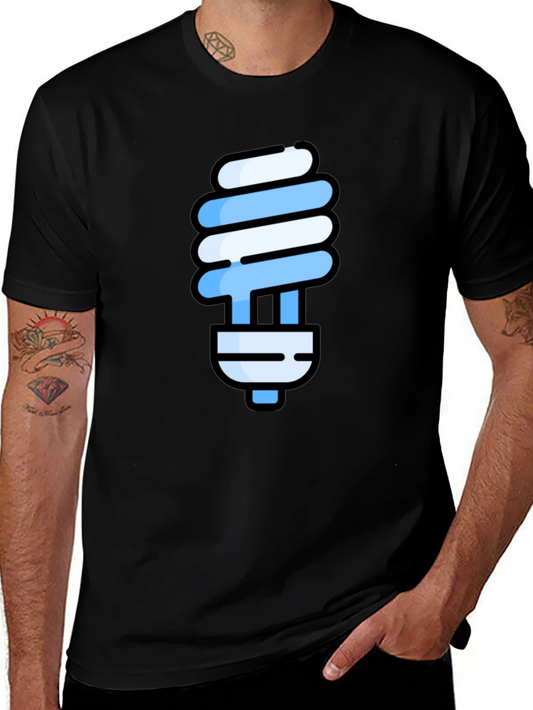 Energy Saving Bulb Graphic Tee - Modern Comfort