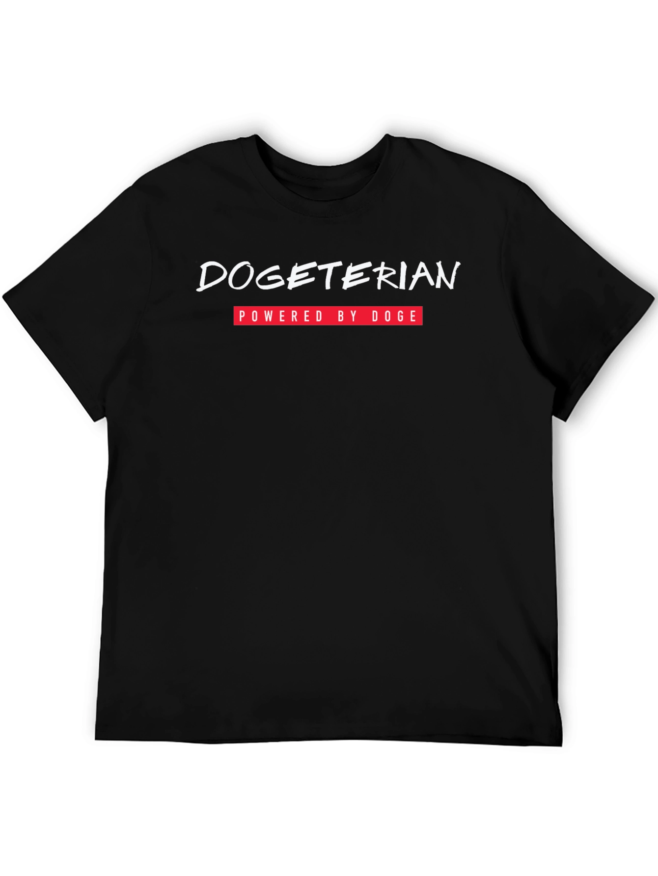 Dogeterian Powered by Doge Black T-Shirt