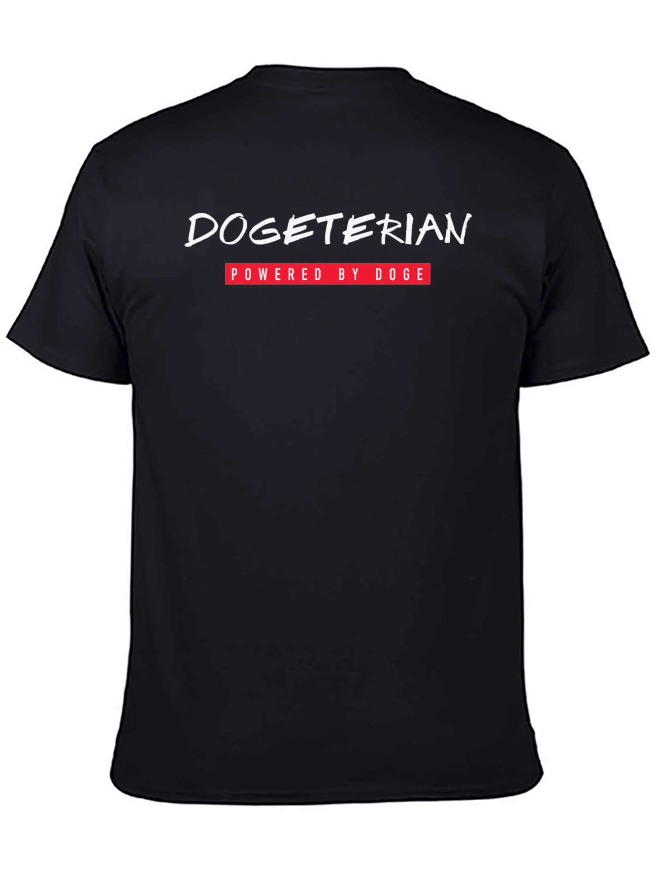 Dogeterian Powered by Doge Black T-Shirt
