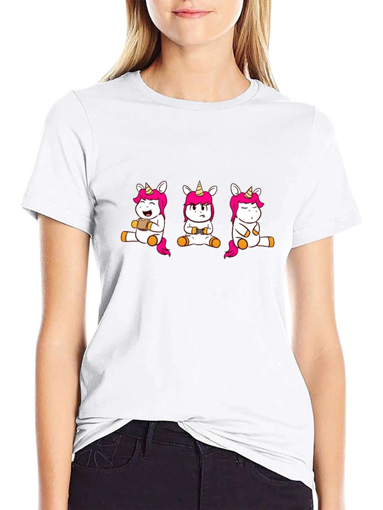 Unicorn Gamer T-Shirt - Black Cotton