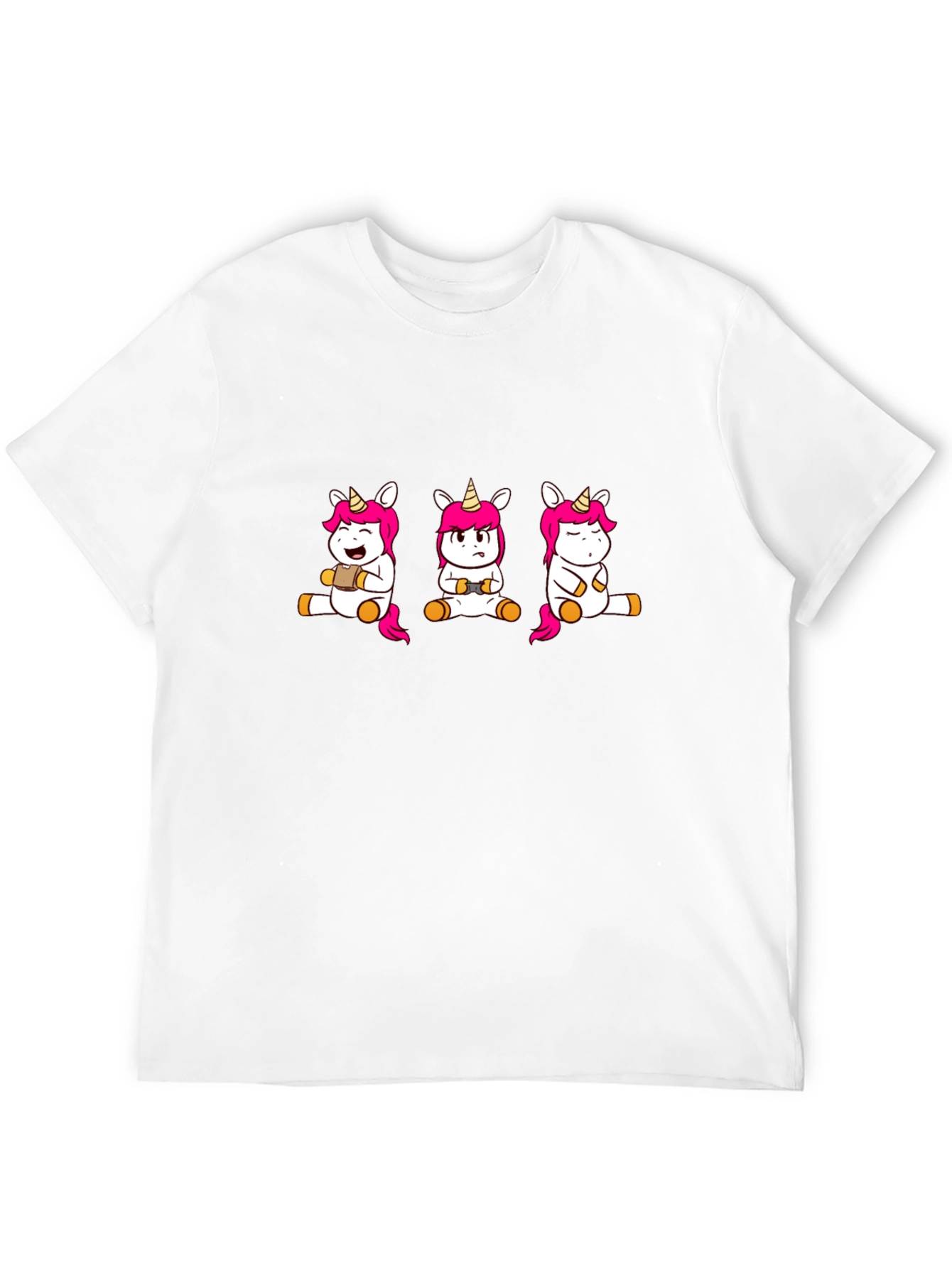 Unicorn Gamer T-Shirt - Black Cotton