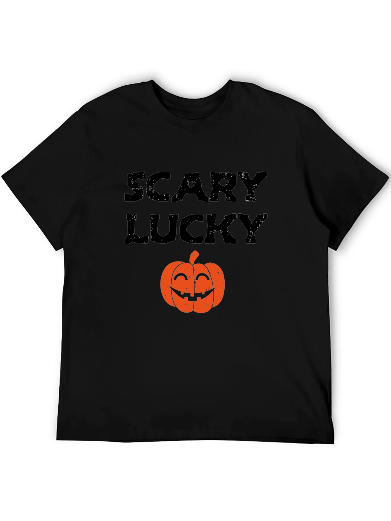 Scary Lucky Halloween Pumpkin Graphic T-Shirt