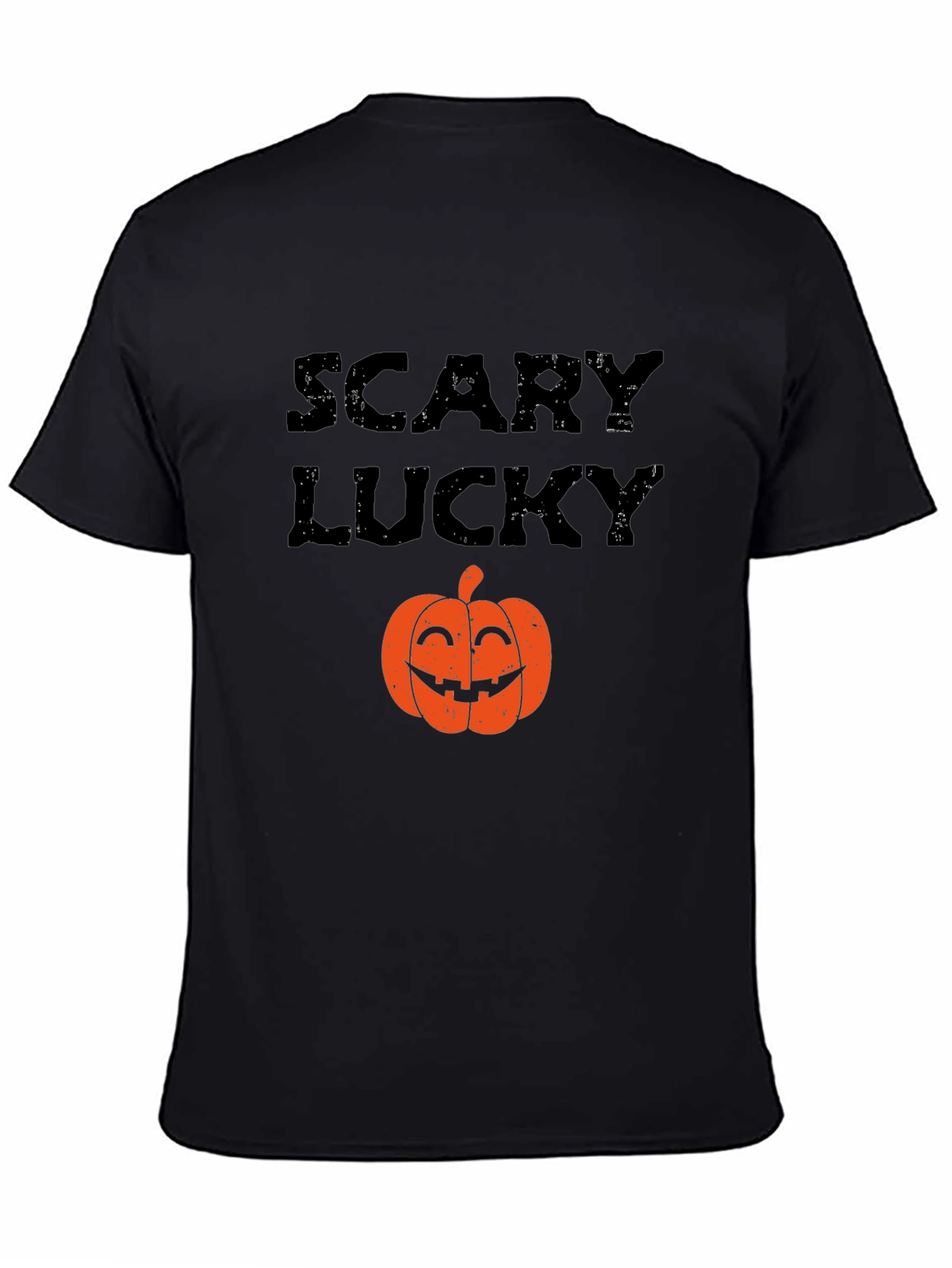 Scary Lucky Halloween Pumpkin Graphic T-Shirt
