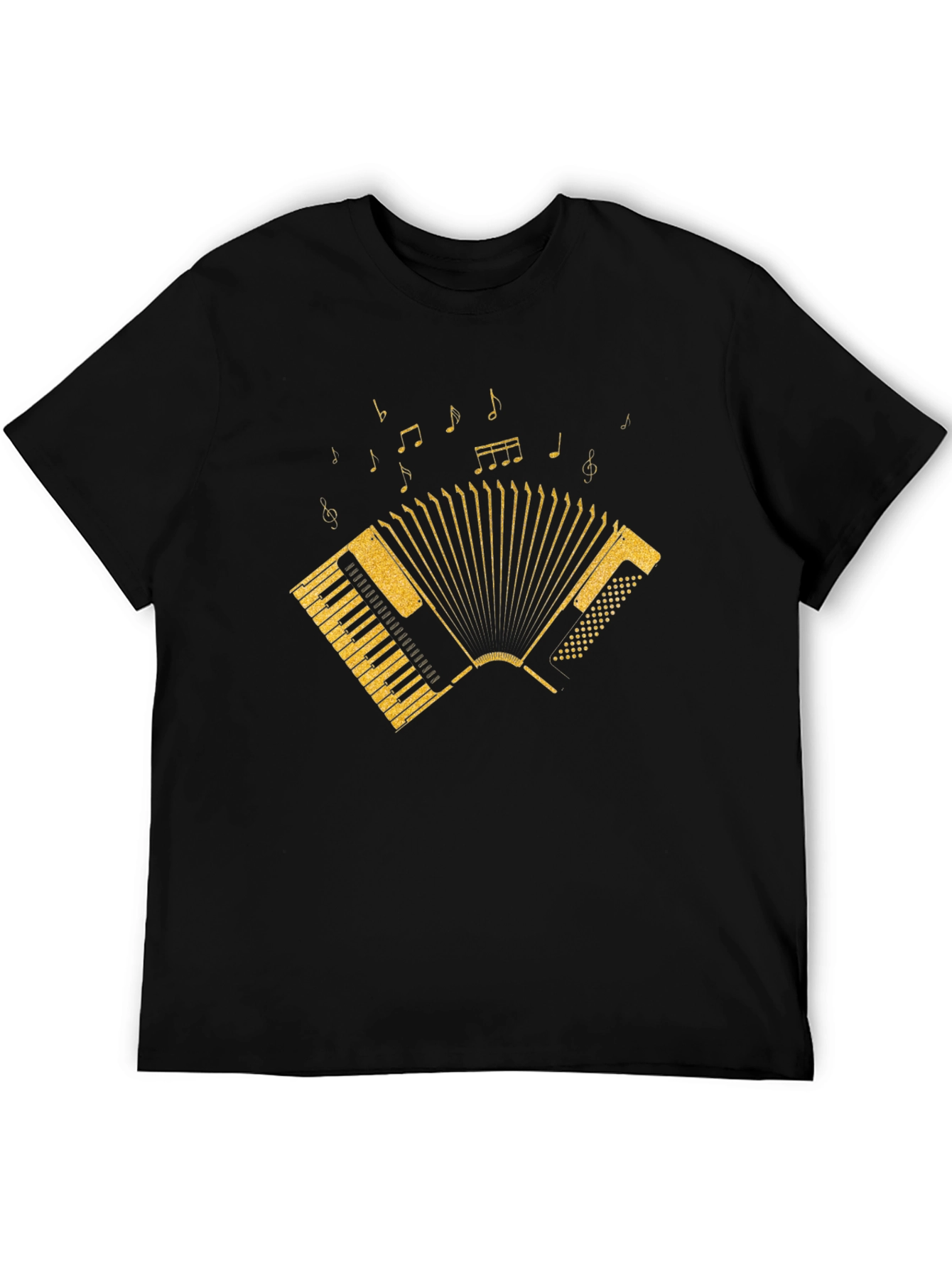 Accordion Music Notes Graphic Tee
