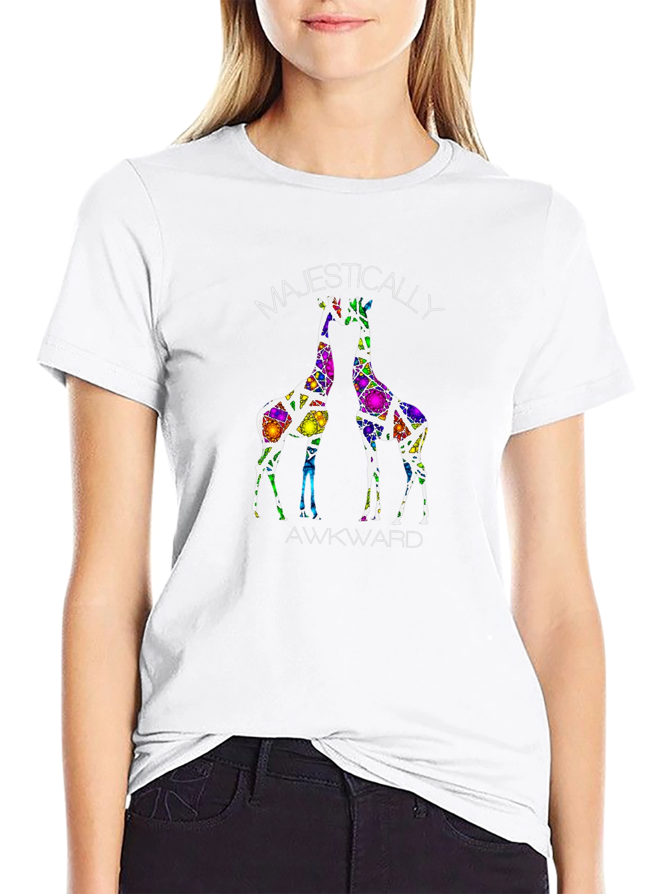 Majestically Awkward Giraffe Graphic Tee