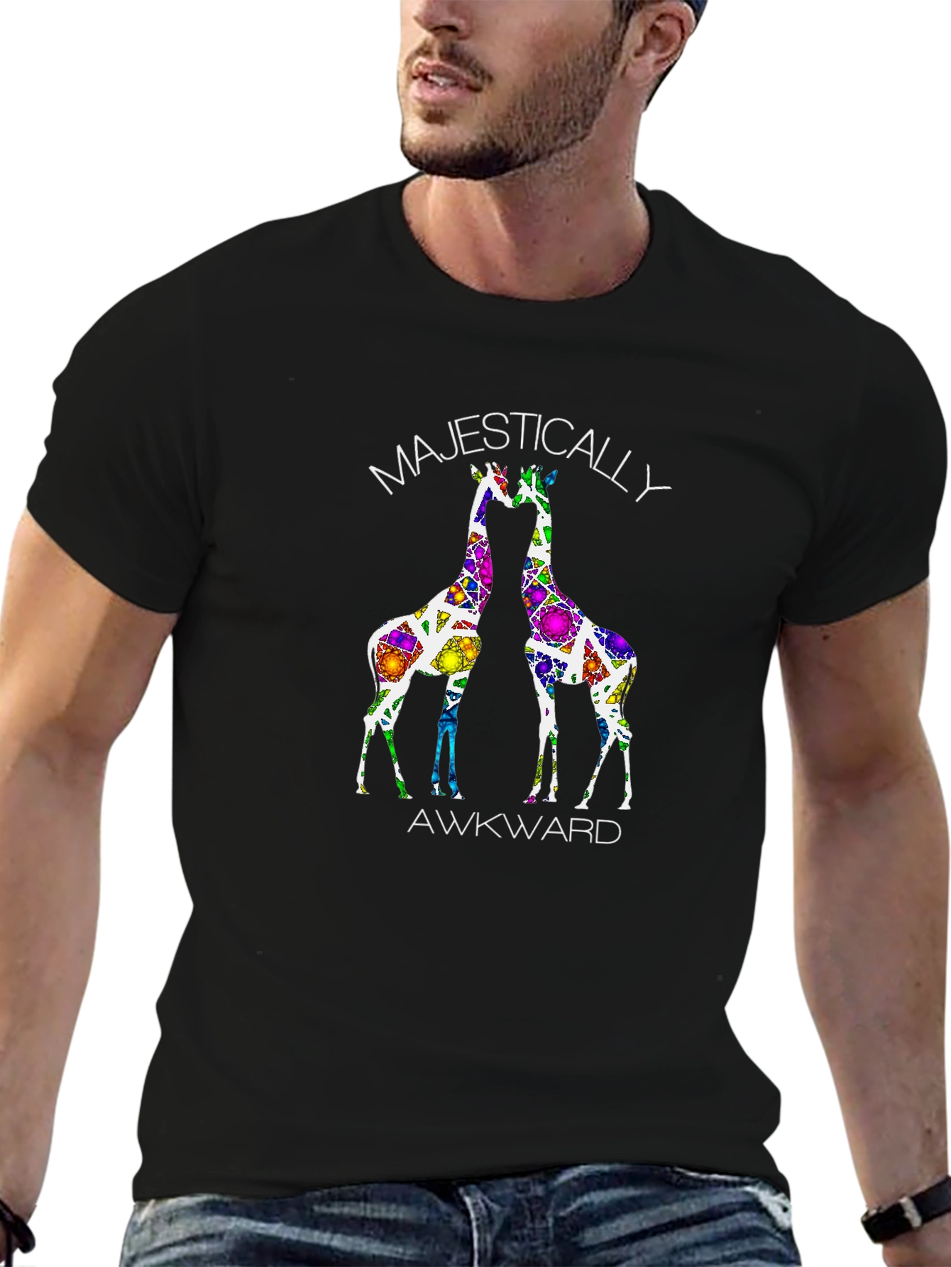 Majestically Awkward Giraffe Graphic Tee