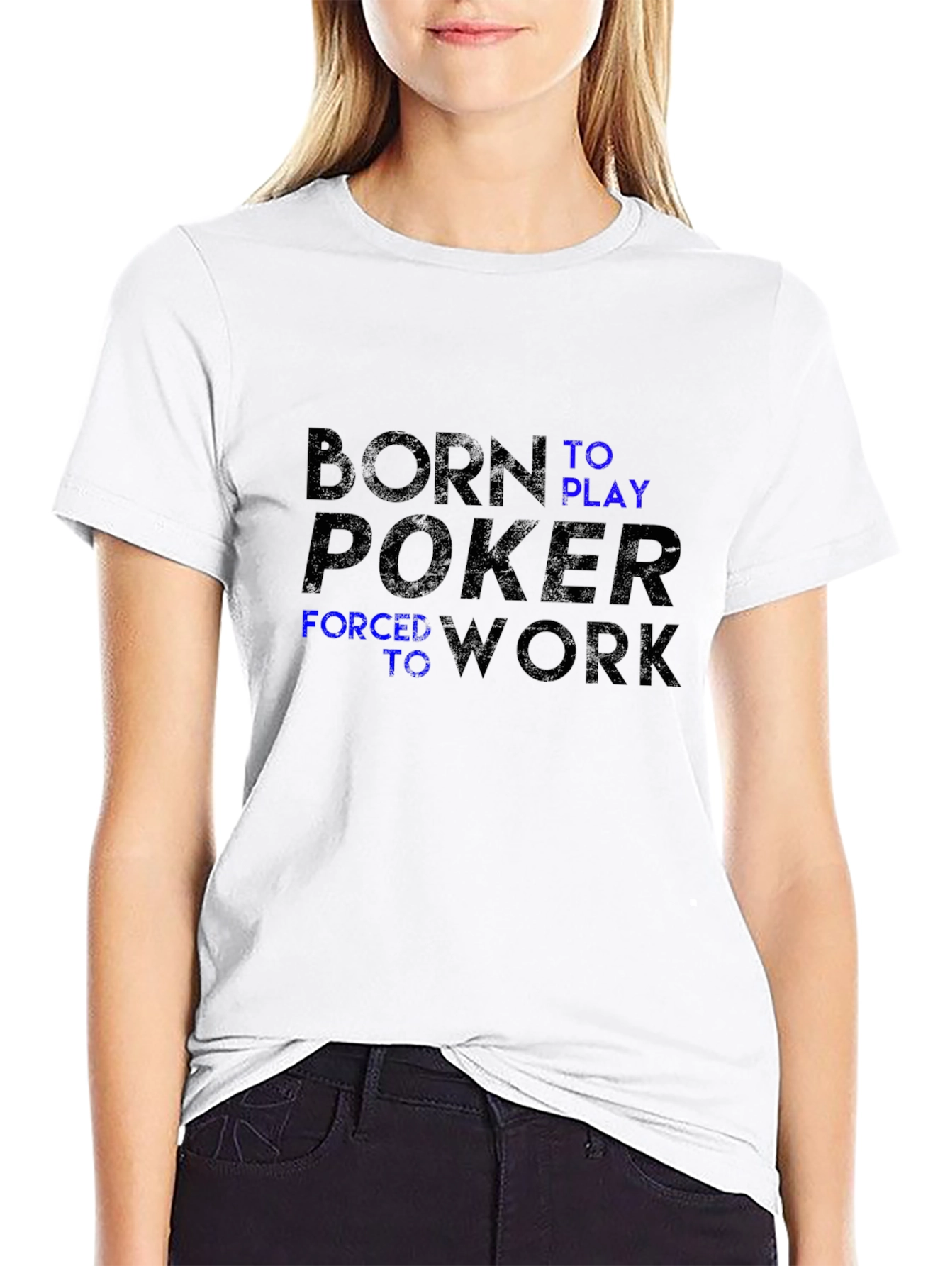 Born to Play Poker Black Graphic T-Shirt
