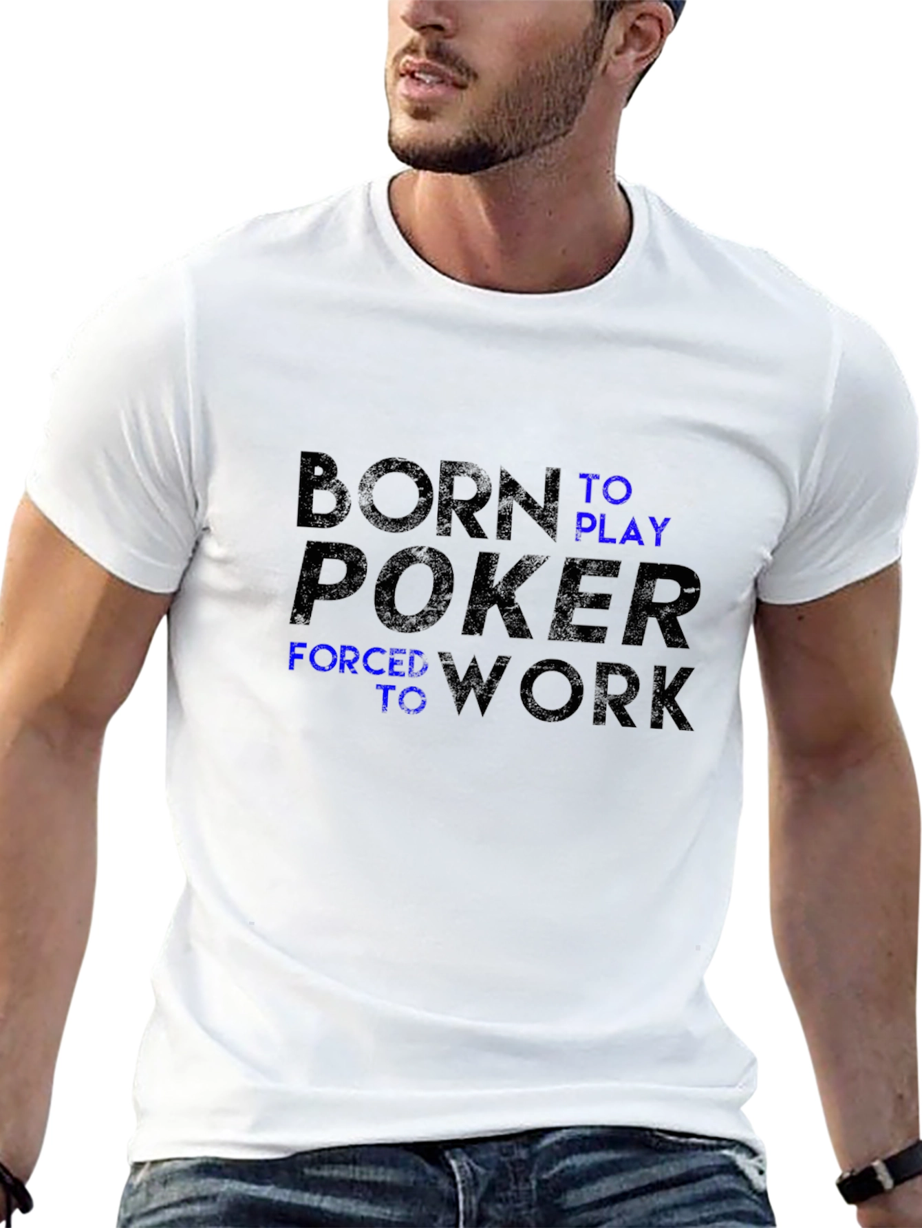 Born to Play Poker Black Graphic T-Shirt