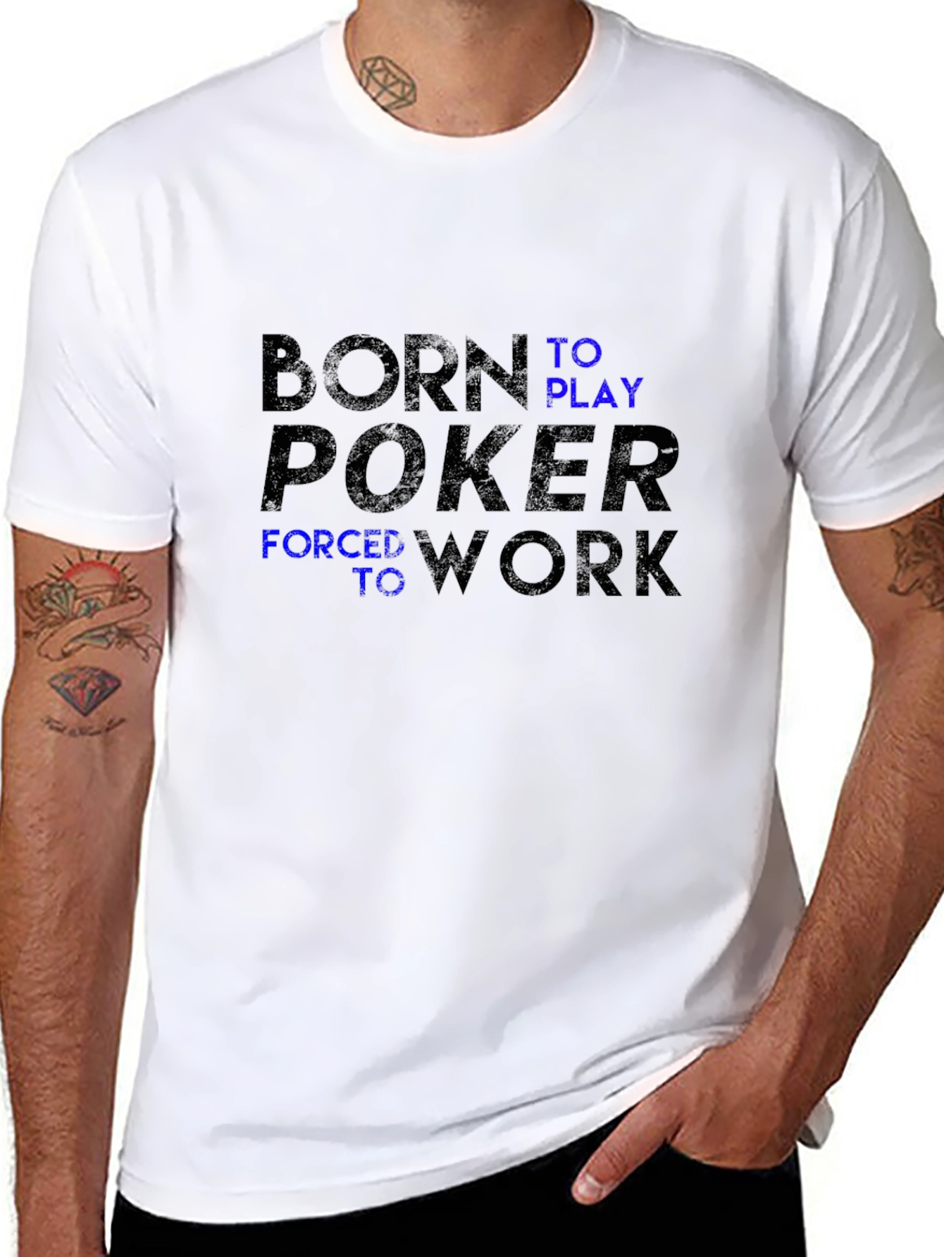 Born to Play Poker Black Graphic T-Shirt