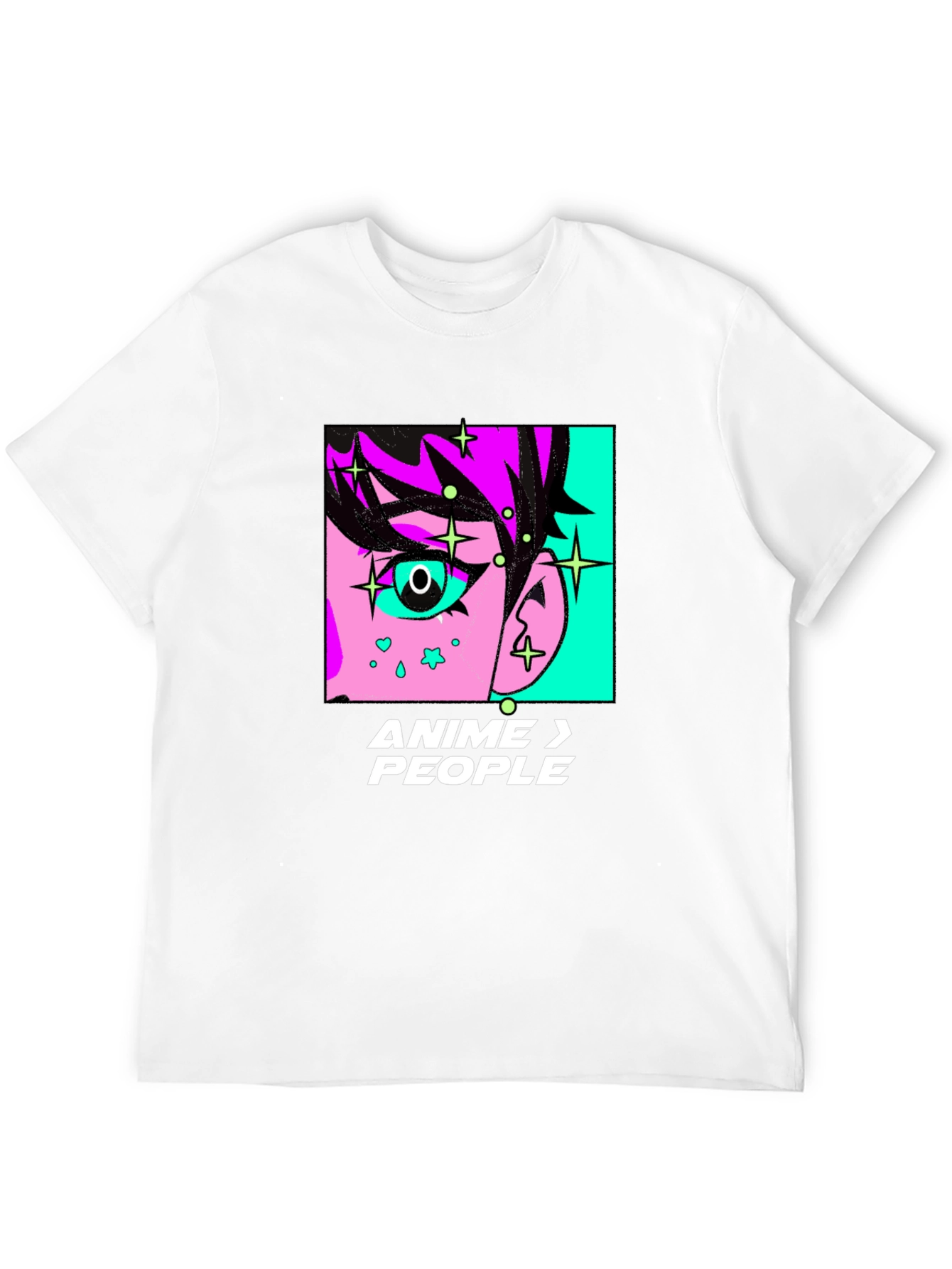 Anime > People Black Graphic T-Shirt