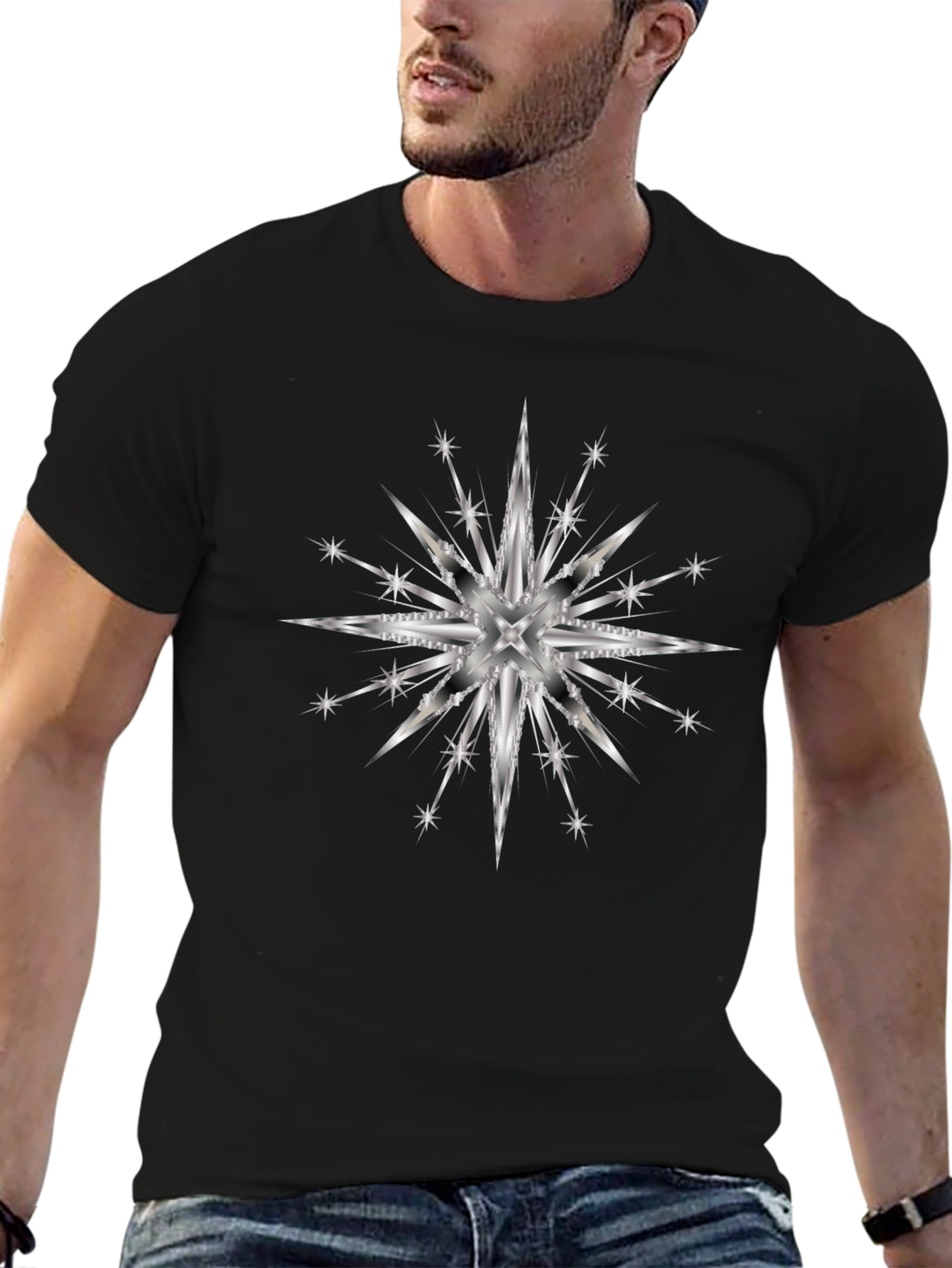 Starburst Graphic Black T-Shirt