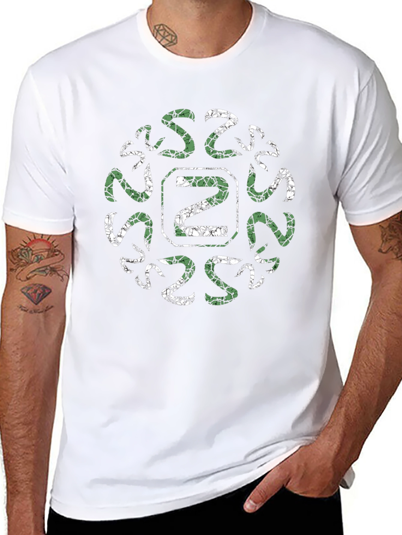 Green Snake Letter Z Graphic T-Shirt