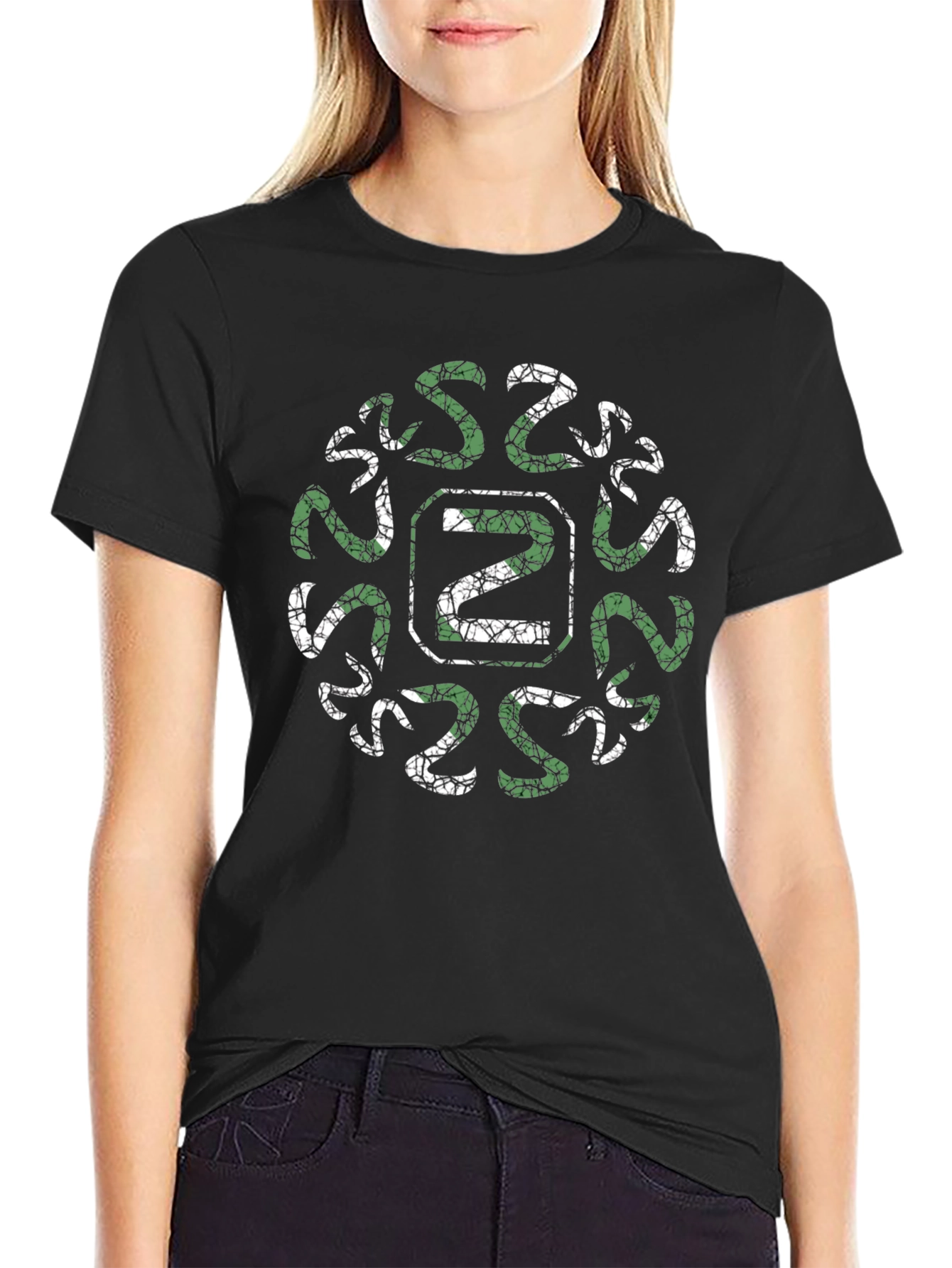 Green Snake Letter Z Graphic T-Shirt