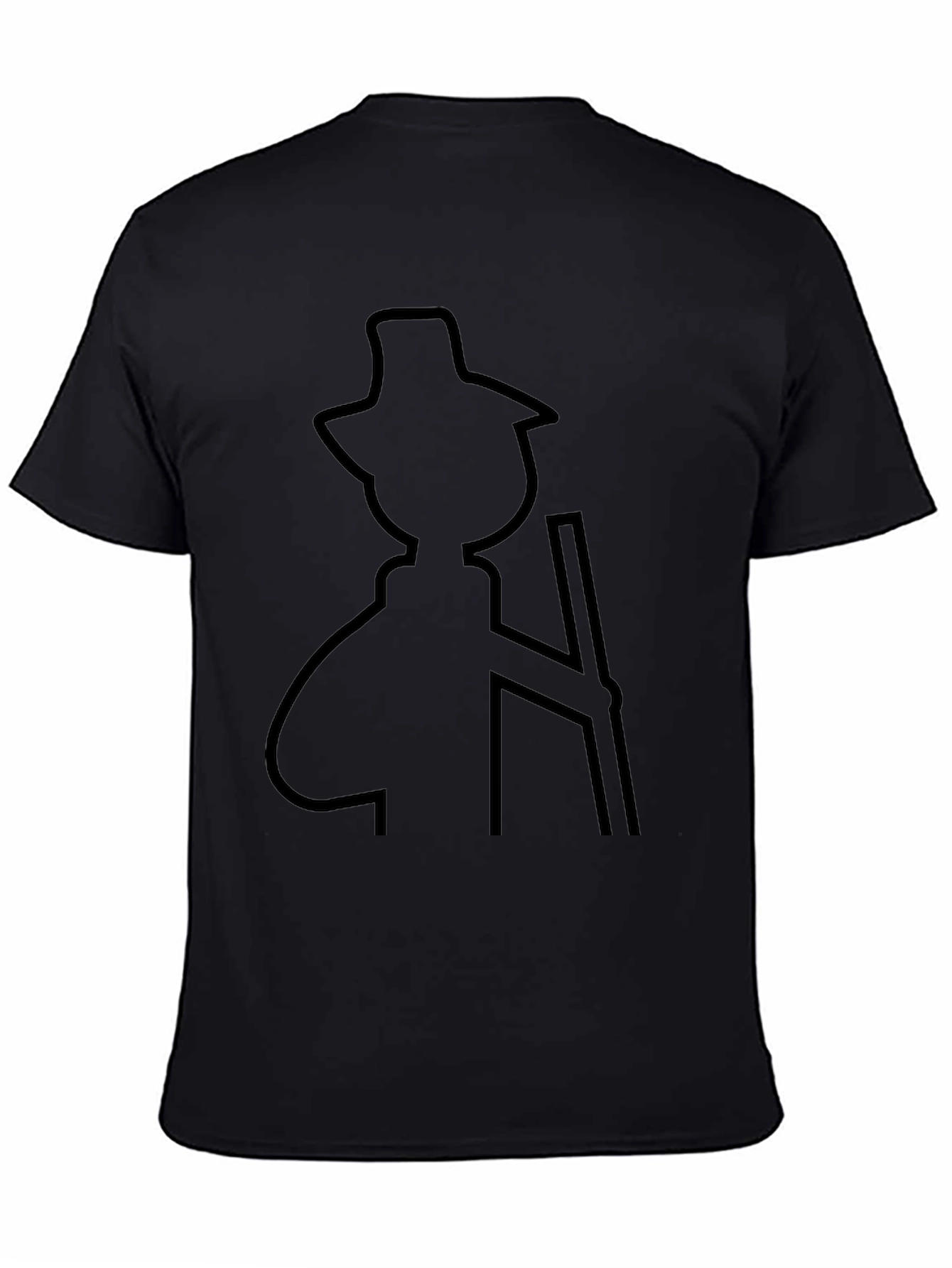 Silhouette Hiker T-Shirt - Black Cotton Blend