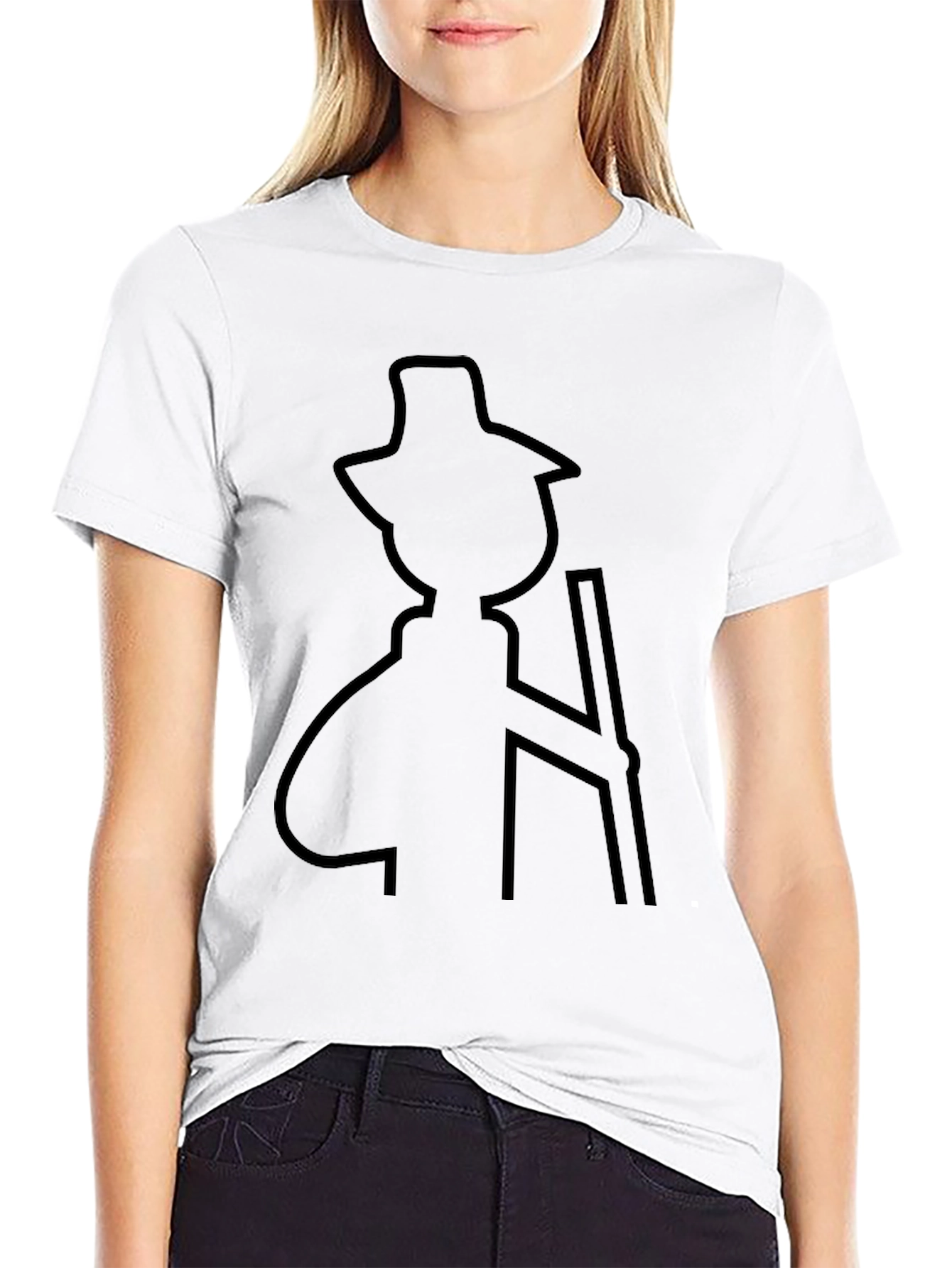 Silhouette Hiker T-Shirt - Black Cotton Blend