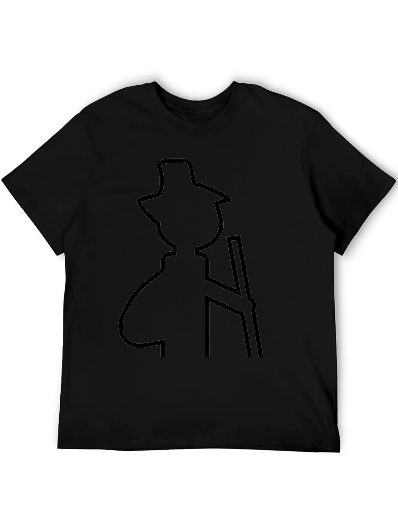 Silhouette Hiker T-Shirt - Black Cotton Blend