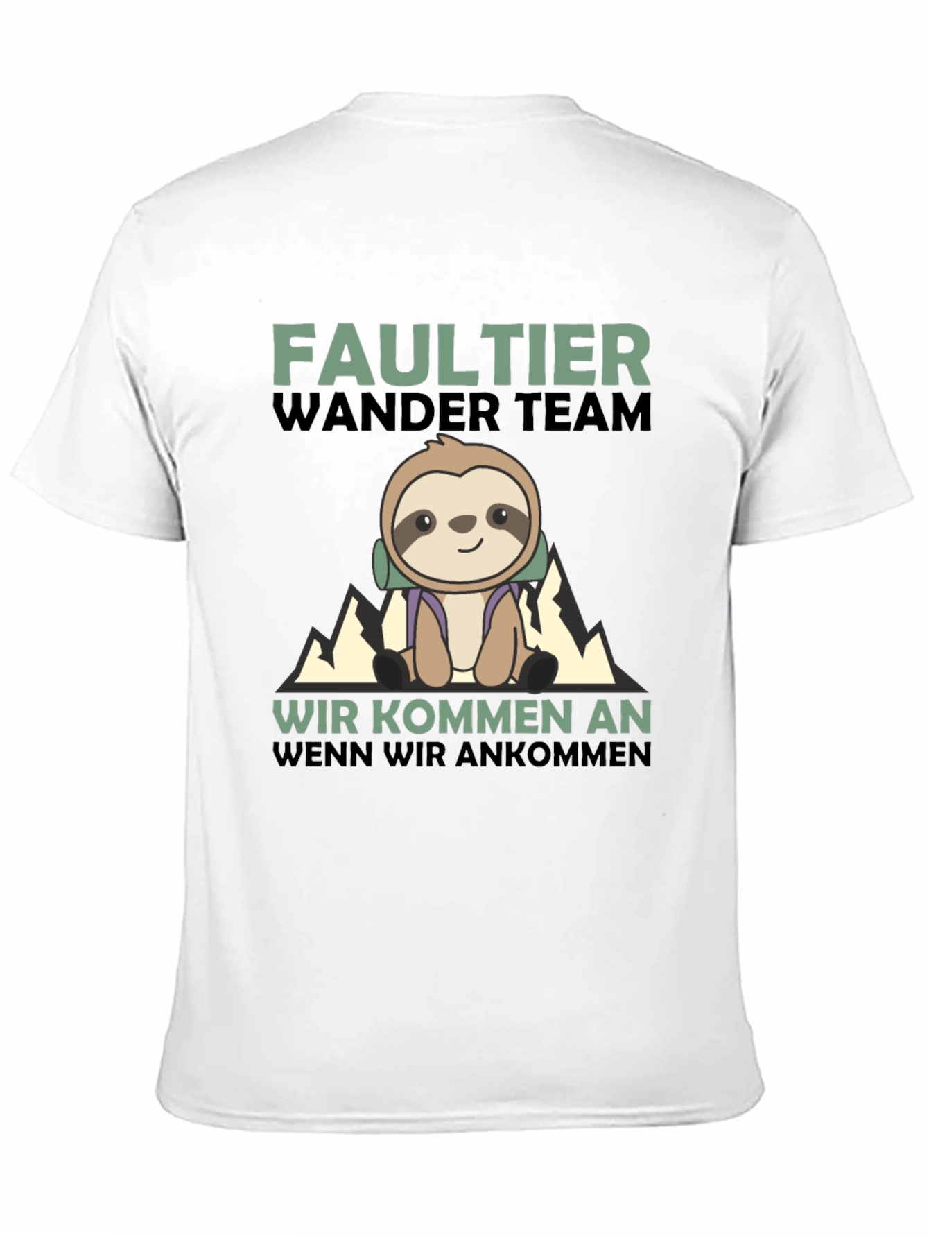 Funny Sloth Hiking Team Graphic T-Shirt